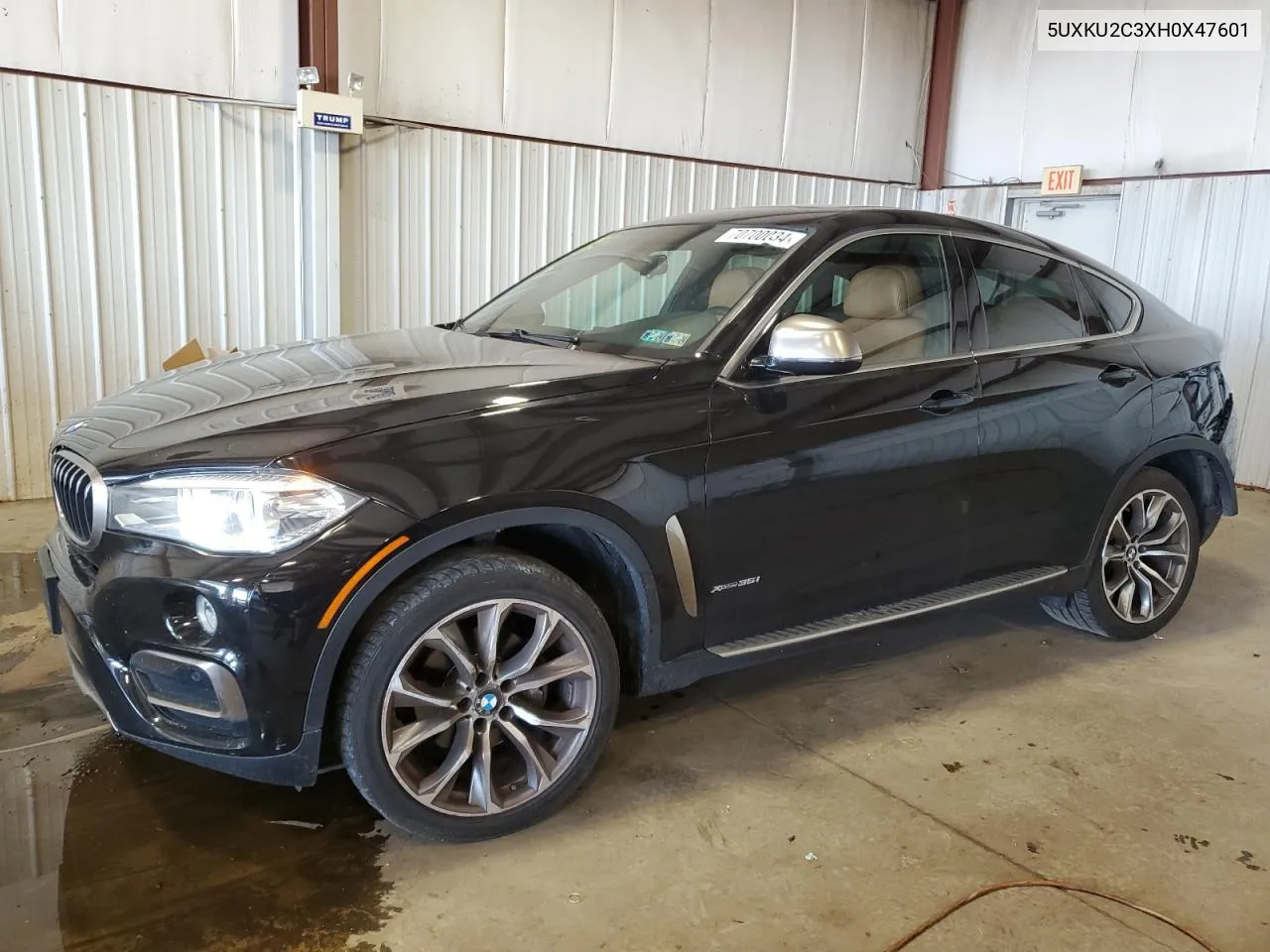 2017 BMW X6 xDrive35I VIN: 5UXKU2C3XH0X47601 Lot: 70700034