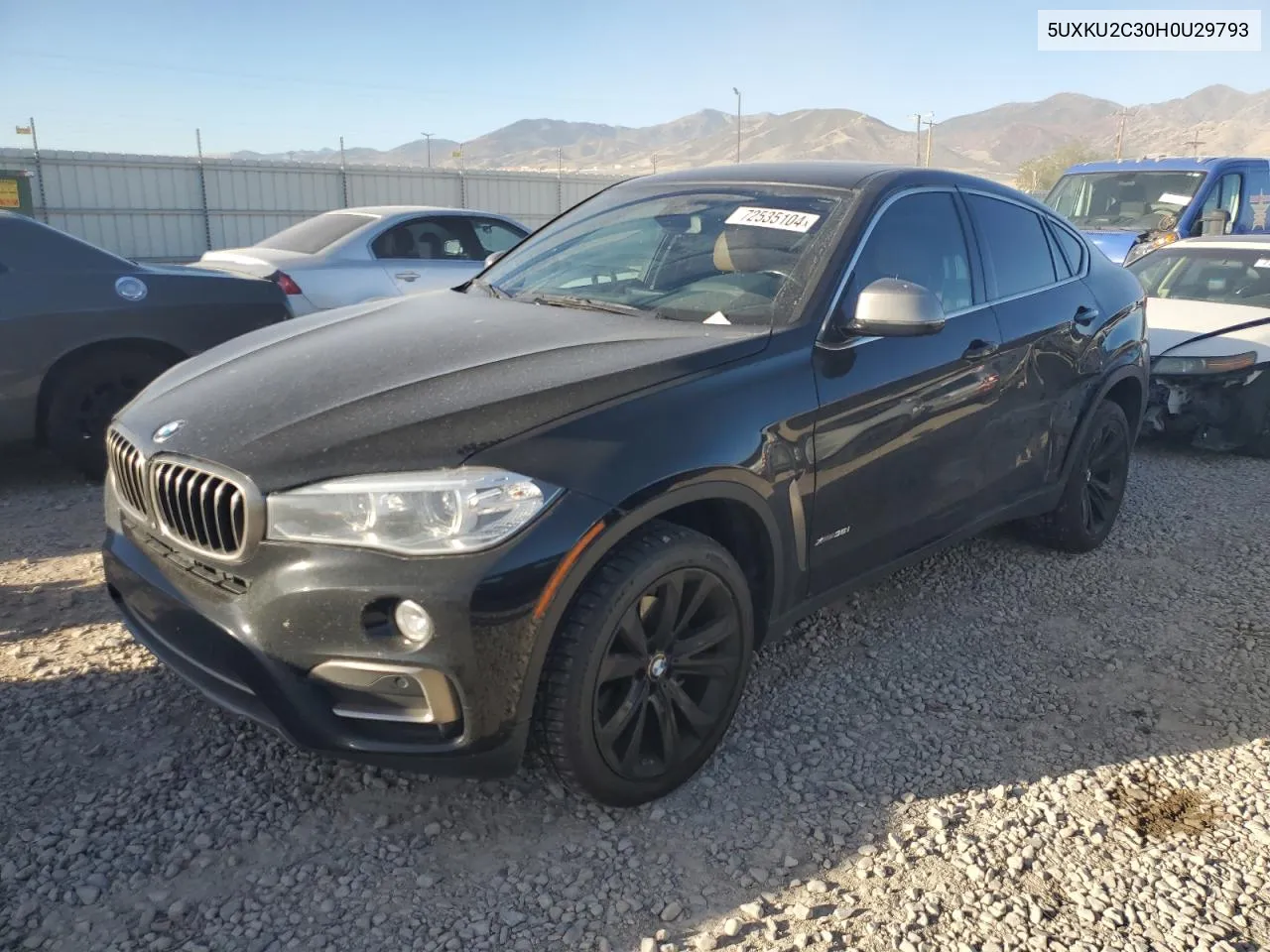 2017 BMW X6 xDrive35I VIN: 5UXKU2C30H0U29793 Lot: 72535104