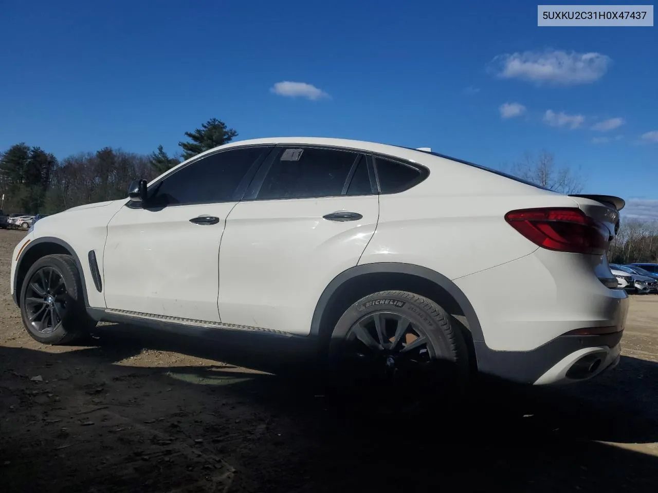 2017 BMW X6 xDrive35I VIN: 5UXKU2C31H0X47437 Lot: 80047644