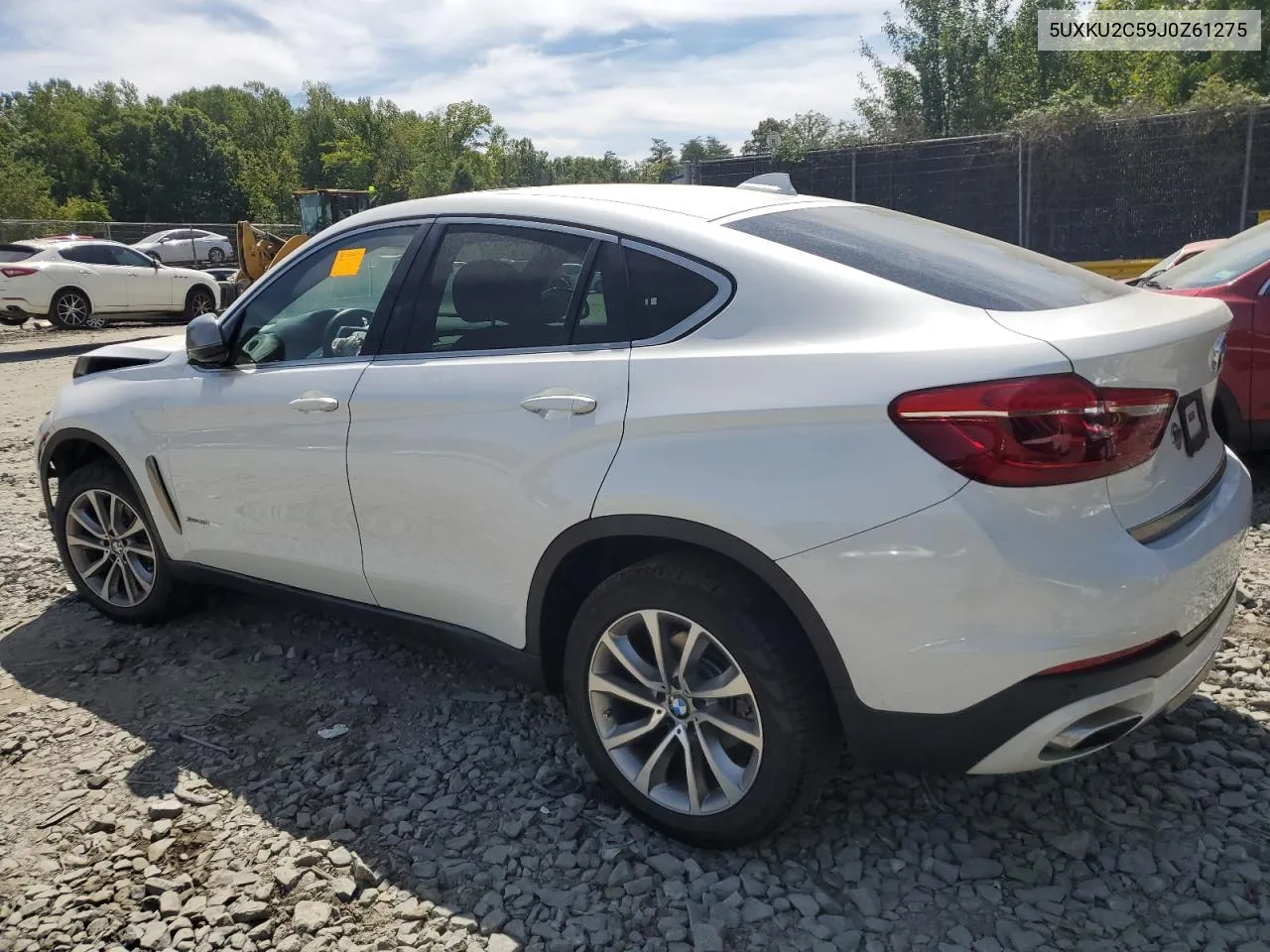 2018 BMW X6 xDrive35I VIN: 5UXKU2C59J0Z61275 Lot: 70144834