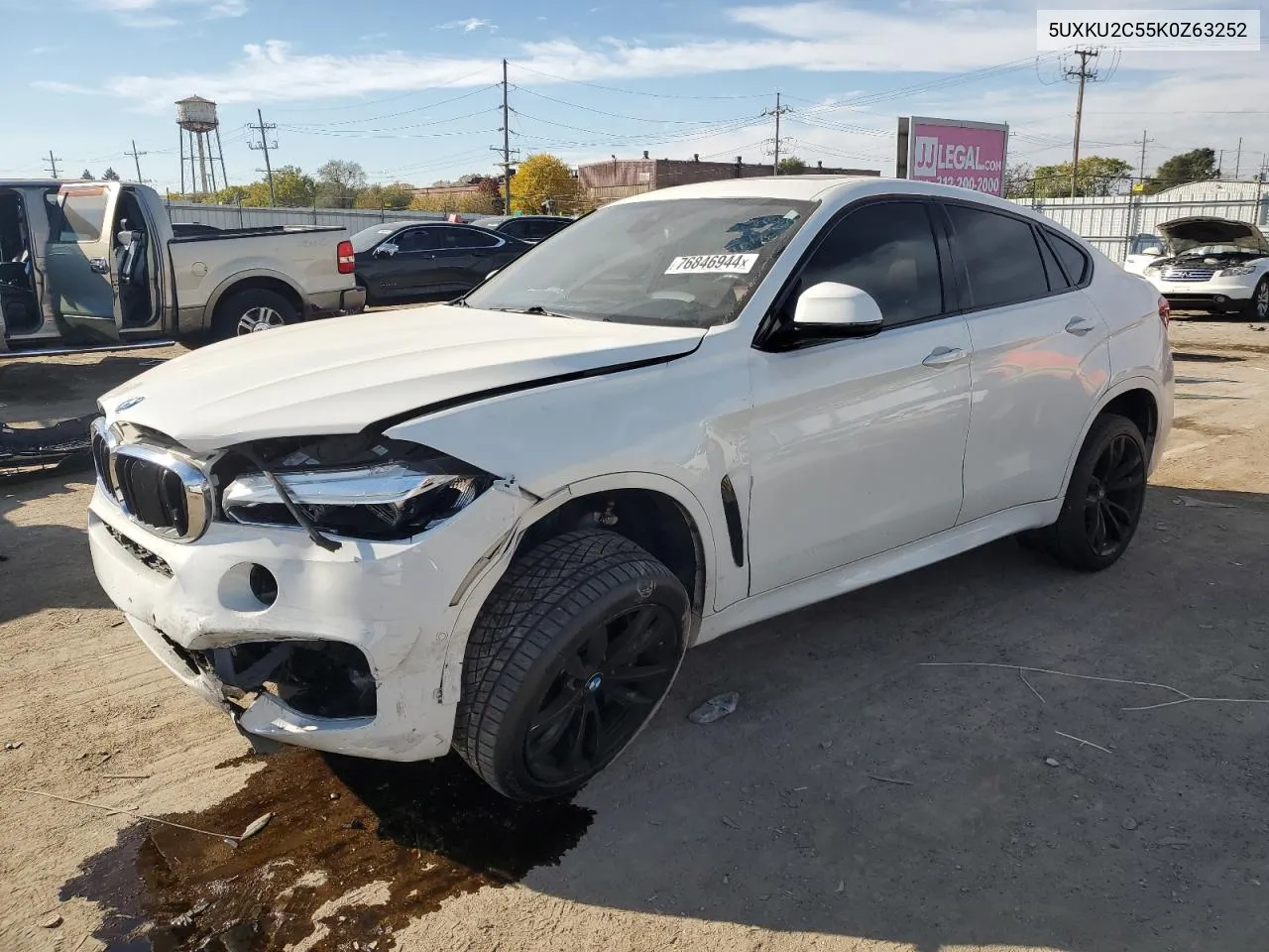 2019 BMW X6 xDrive35I VIN: 5UXKU2C55K0Z63252 Lot: 76846944