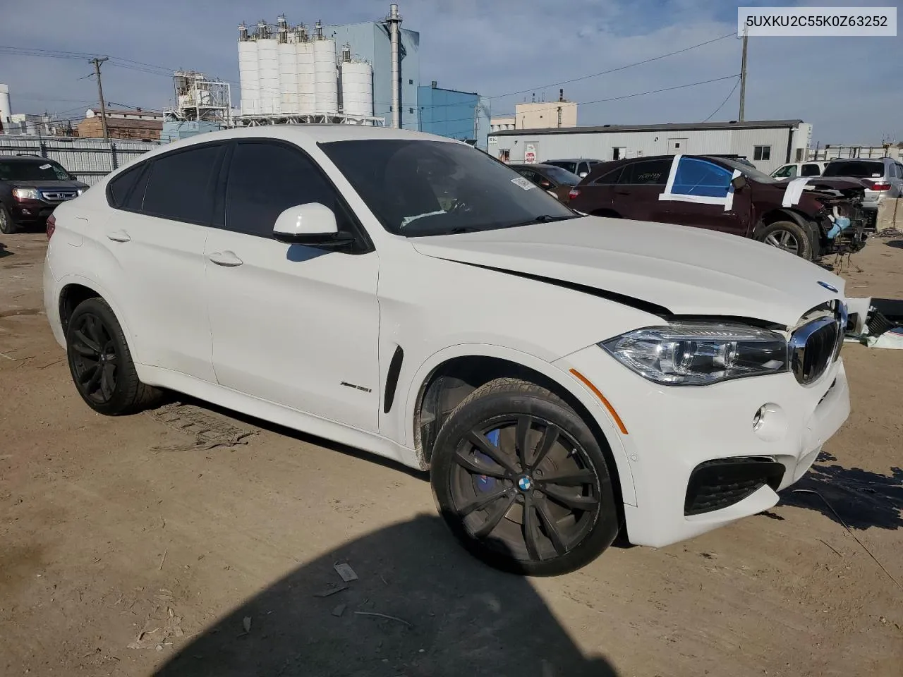 2019 BMW X6 xDrive35I VIN: 5UXKU2C55K0Z63252 Lot: 76846944