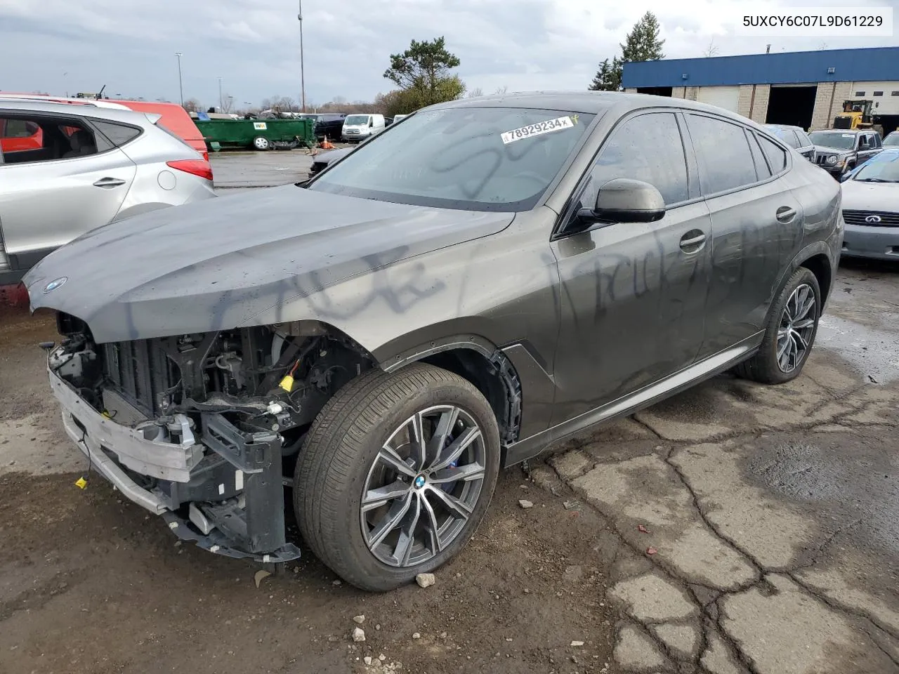 2020 BMW X6 xDrive40I VIN: 5UXCY6C07L9D61229 Lot: 78929234