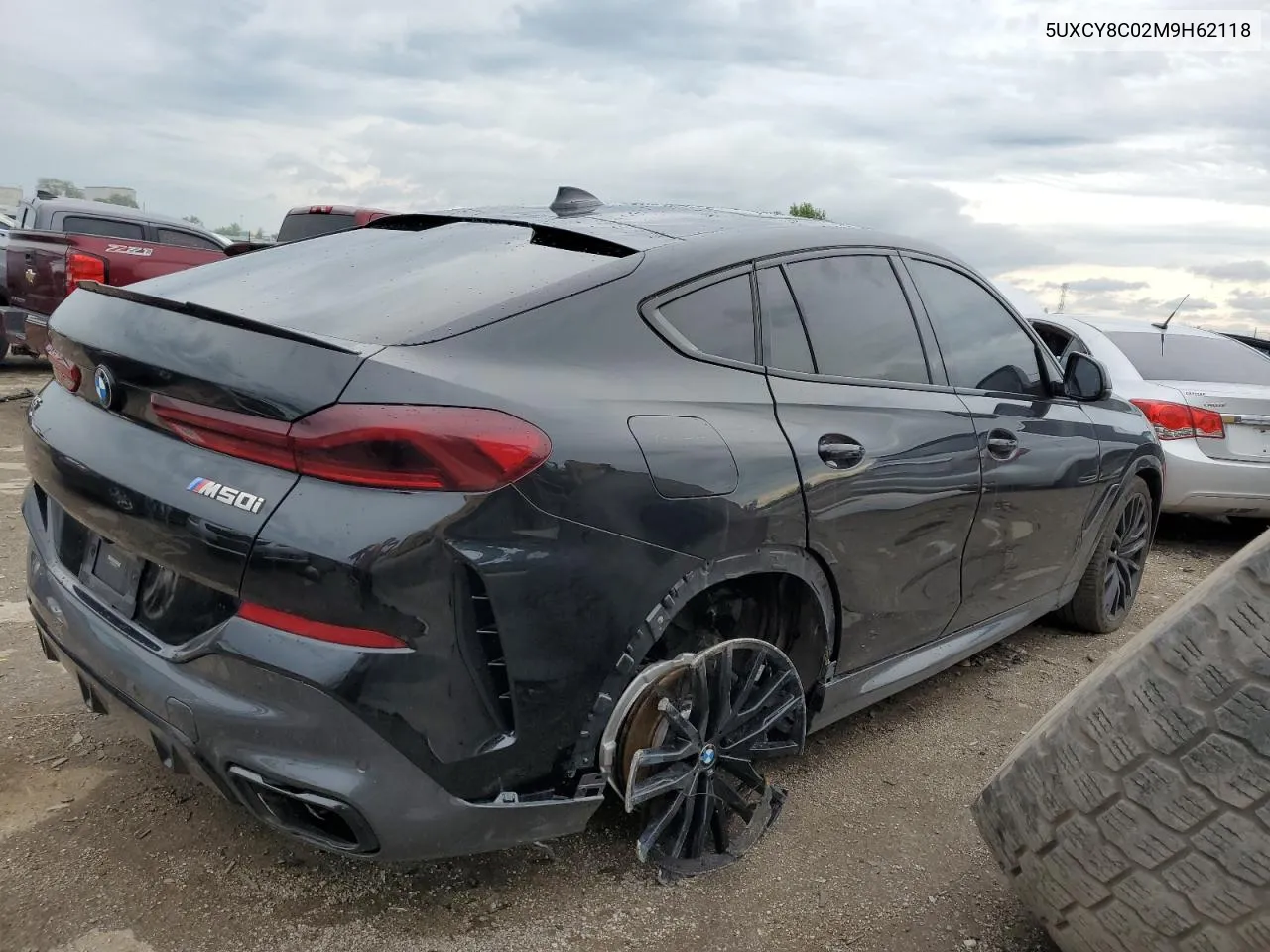 2021 BMW X6 M50I VIN: 5UXCY8C02M9H62118 Lot: 56647434