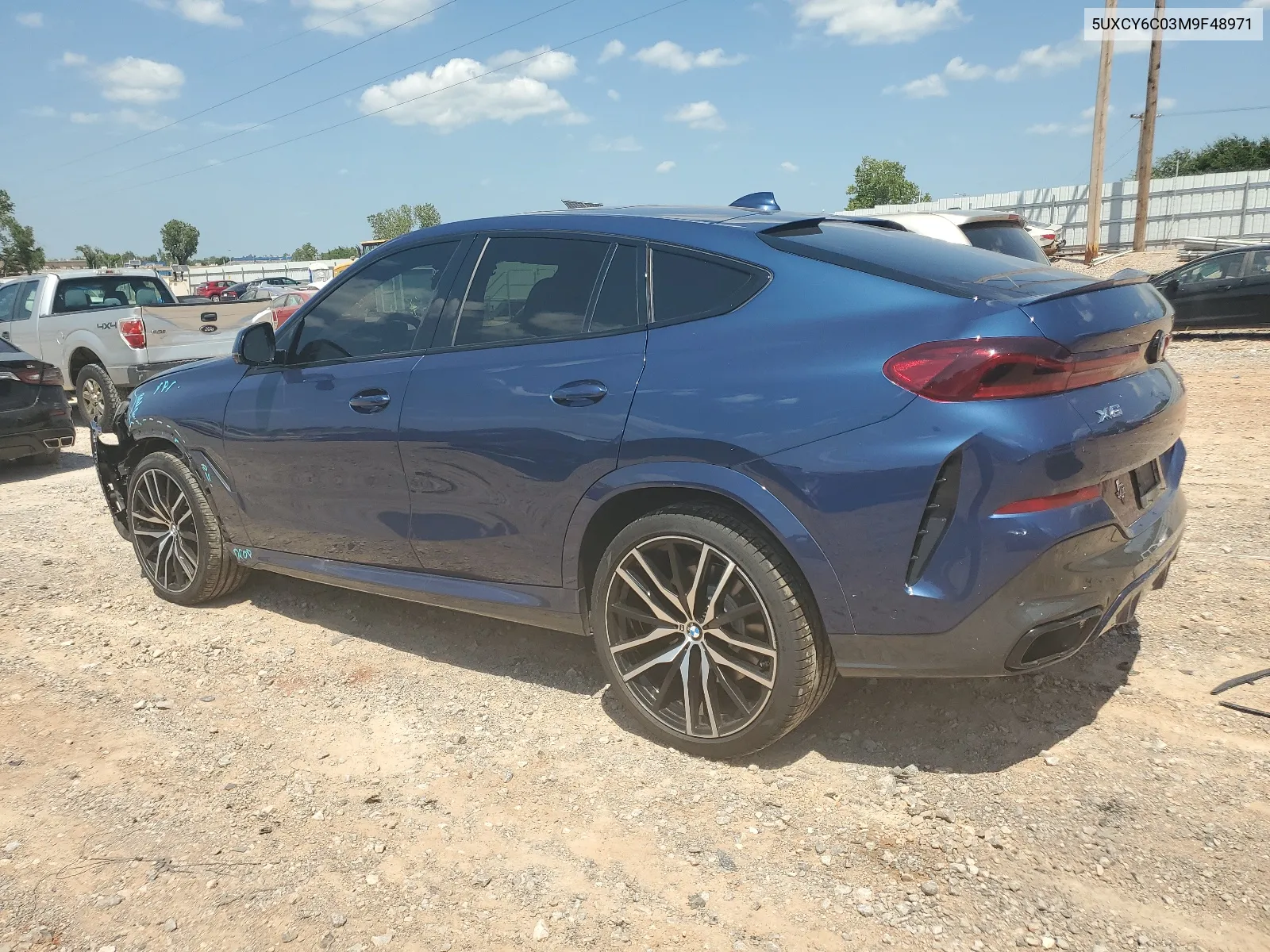 2021 BMW X6 xDrive40I VIN: 5UXCY6C03M9F48971 Lot: 64273774