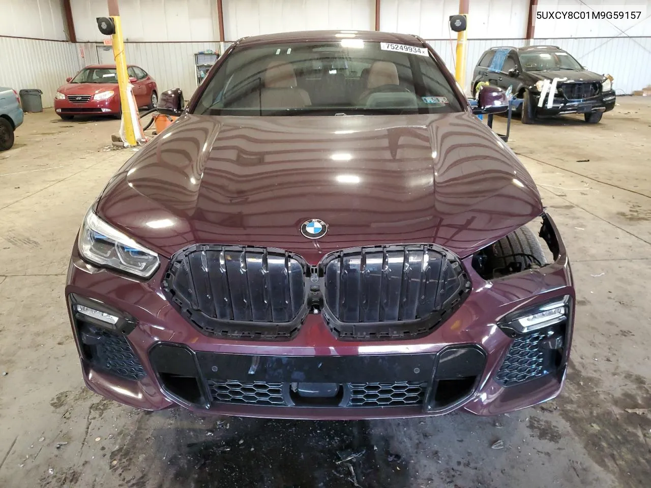 2021 BMW X6 M50I VIN: 5UXCY8C01M9G59157 Lot: 75249934