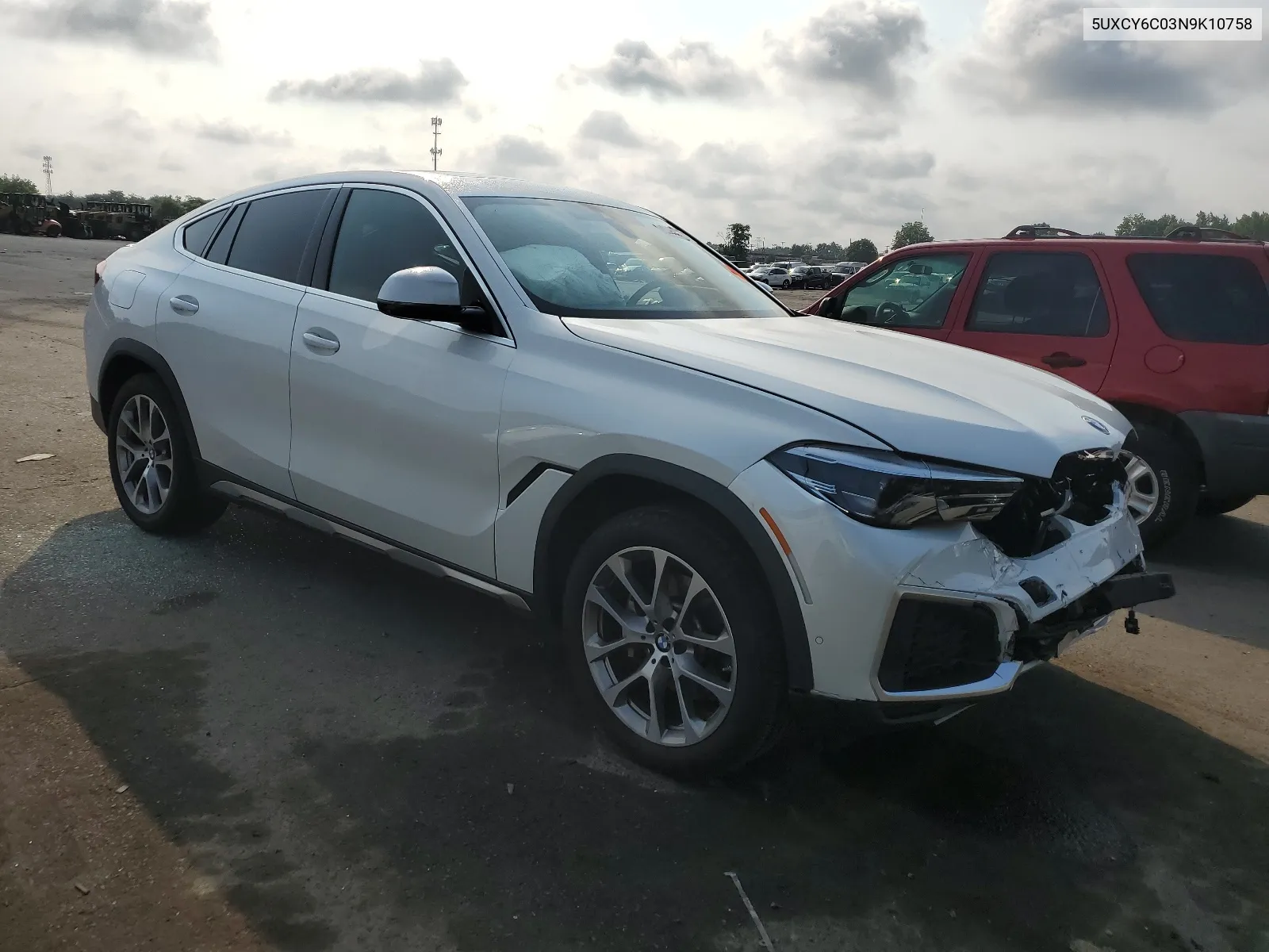 2022 BMW X6 xDrive40I VIN: 5UXCY6C03N9K10758 Lot: 65987764