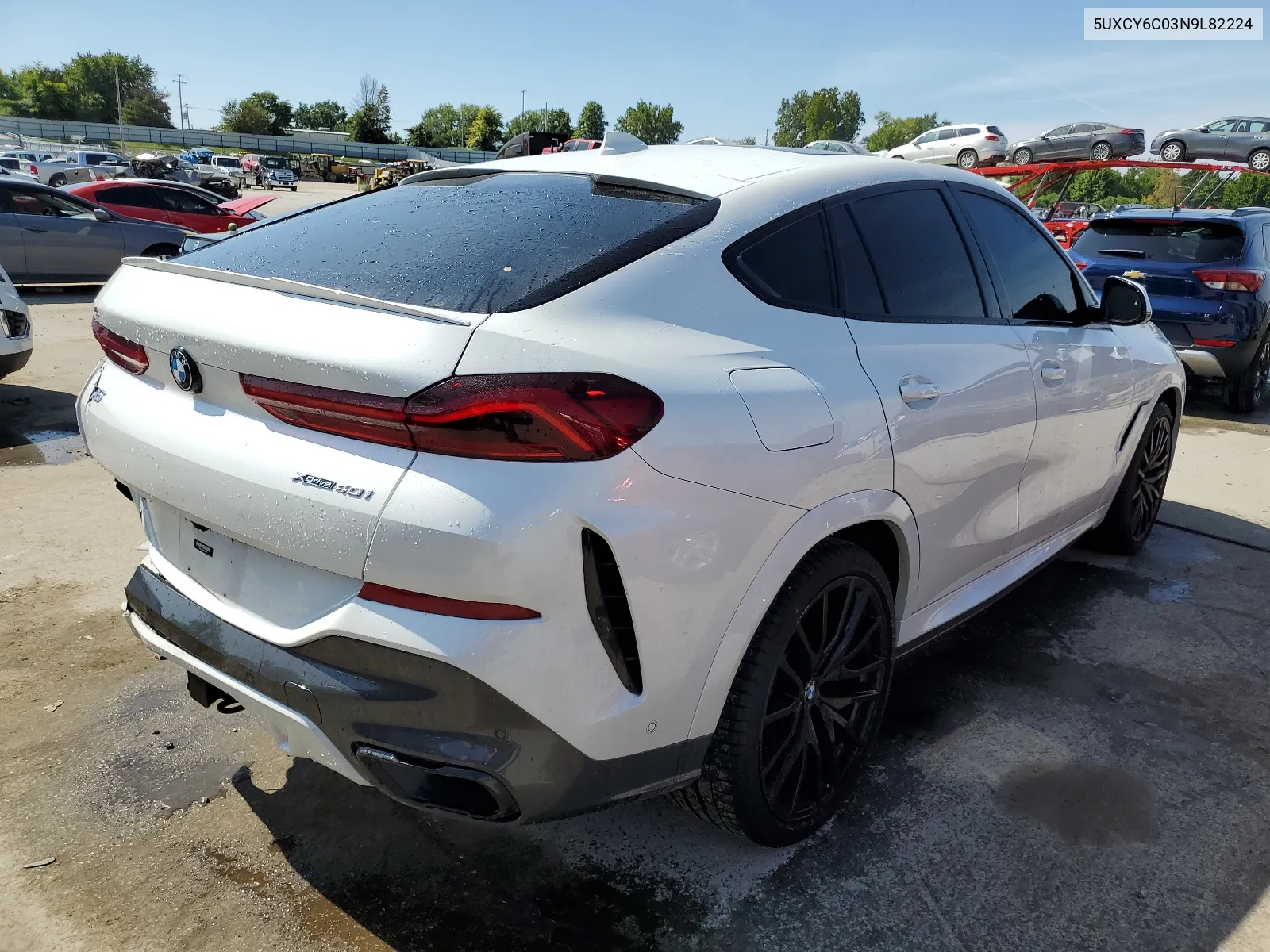 2022 BMW X6 xDrive40I VIN: 5UXCY6C03N9L82224 Lot: 68028884