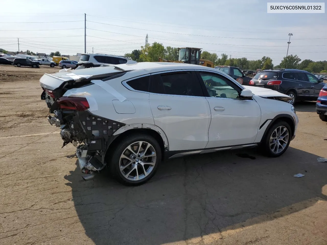 2022 BMW X6 xDrive40I VIN: 5UXCY6C05N9L01322 Lot: 71461164