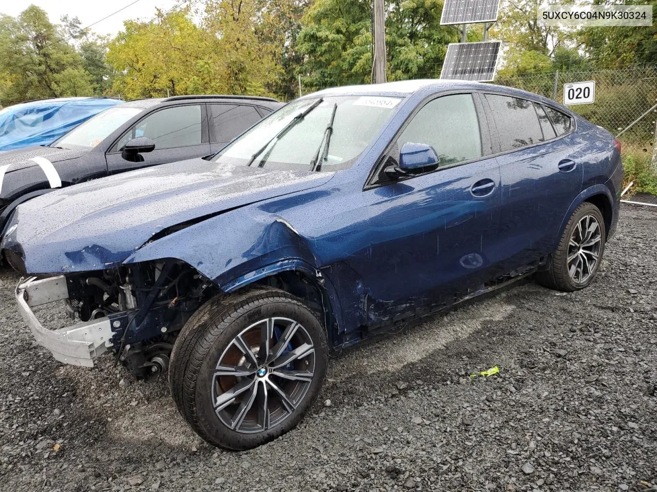 2022 BMW X6 xDrive40I VIN: 5UXCY6C04N9K30324 Lot: 73345984