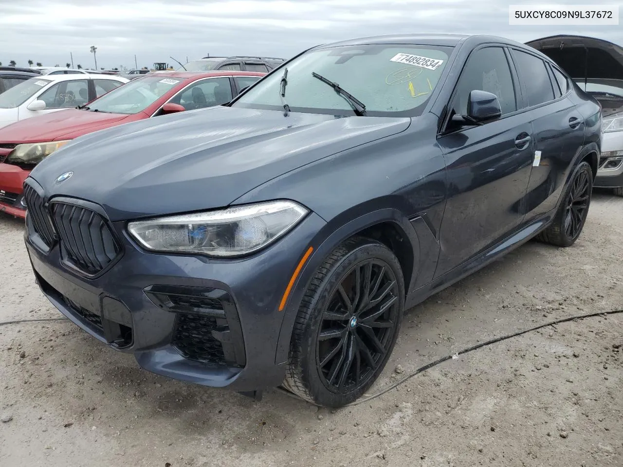 2022 BMW X6 M50I VIN: 5UXCY8C09N9L37672 Lot: 74892834