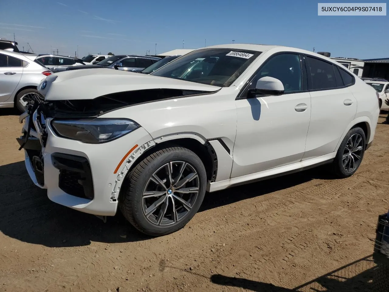 2023 BMW X6 xDrive40I VIN: 5UXCY6C04P9S07418 Lot: 69864664