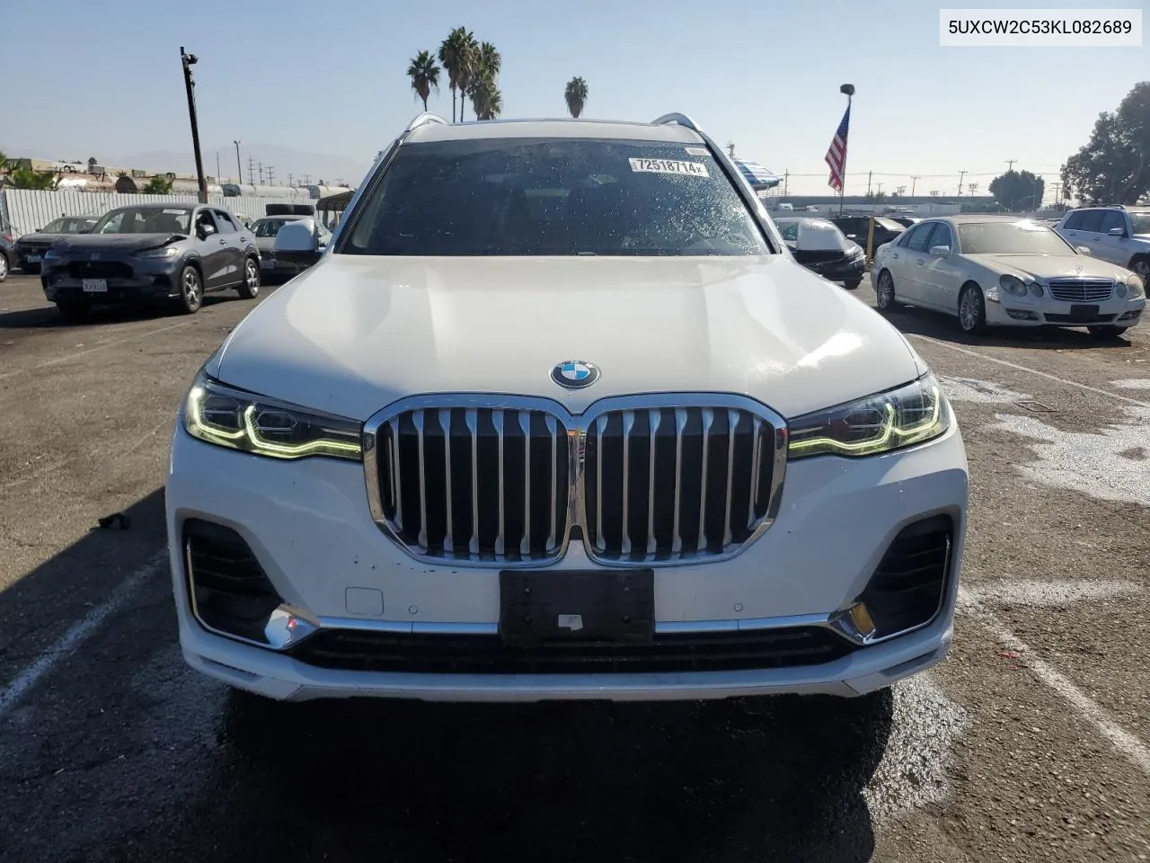 2019 BMW X7 xDrive40I VIN: 5UXCW2C53KL082689 Lot: 72518714