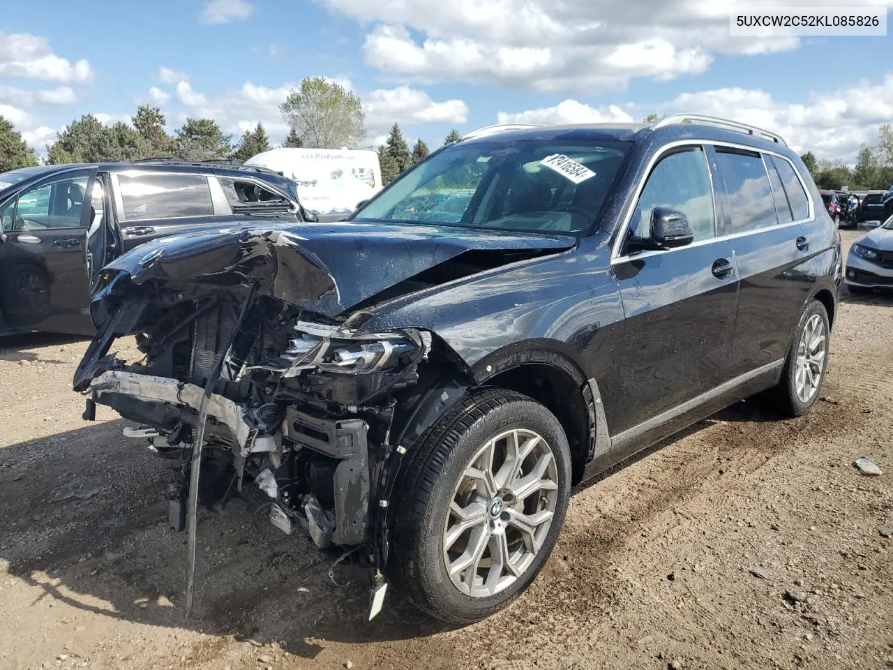 2019 BMW X7 xDrive40I VIN: 5UXCW2C52KL085826 Lot: 73416584