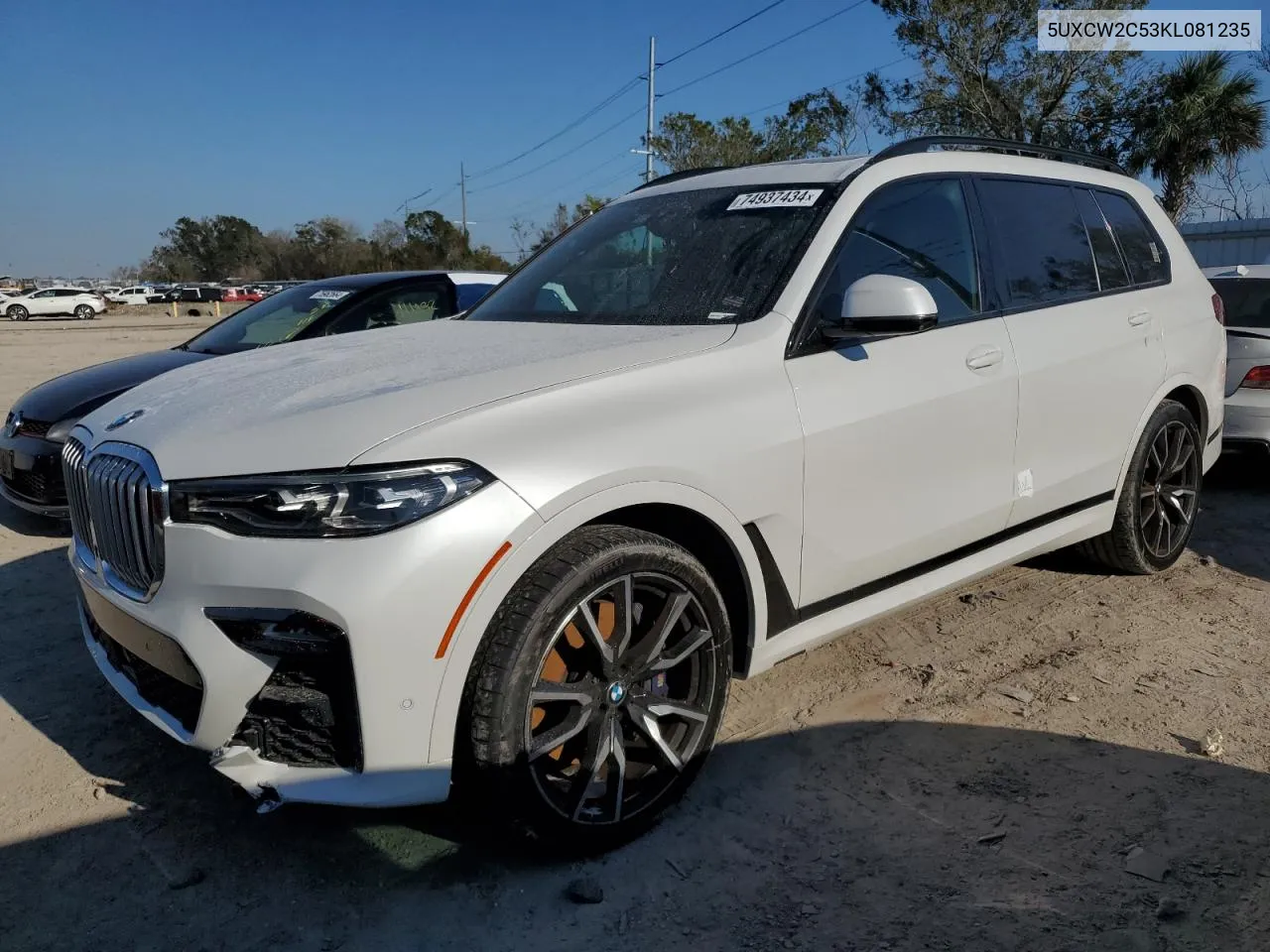 2019 BMW X7 xDrive40I VIN: 5UXCW2C53KL081235 Lot: 74937434