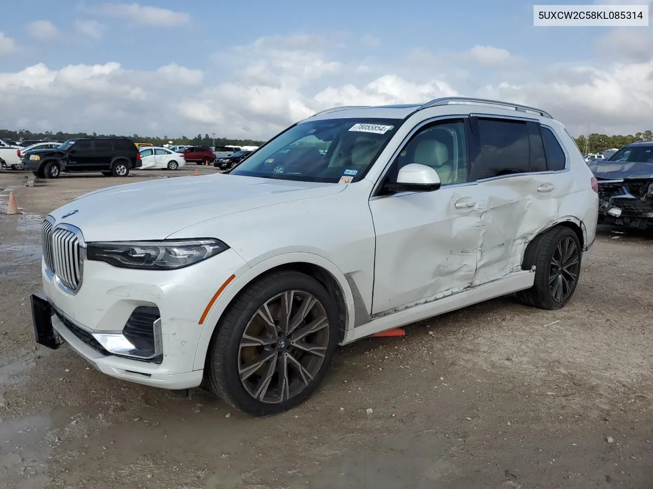 2019 BMW X7 xDrive40I VIN: 5UXCW2C58KL085314 Lot: 78055854