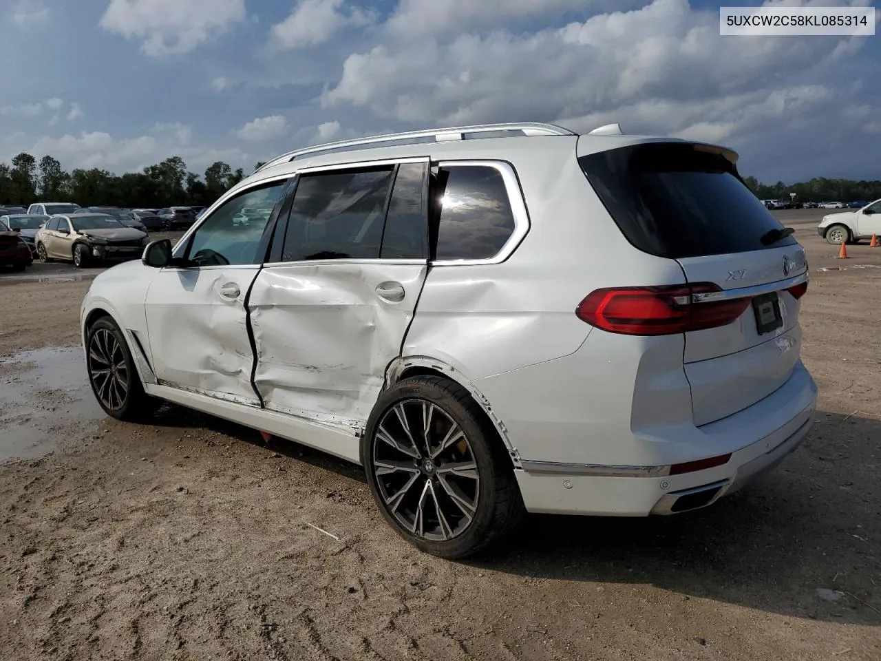 2019 BMW X7 xDrive40I VIN: 5UXCW2C58KL085314 Lot: 78055854