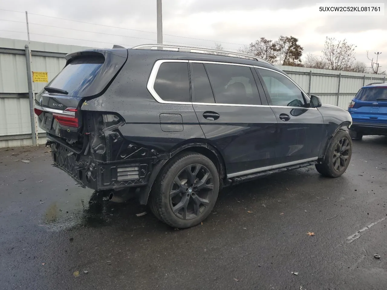 2019 BMW X7 xDrive40I VIN: 5UXCW2C52KL081761 Lot: 78622884