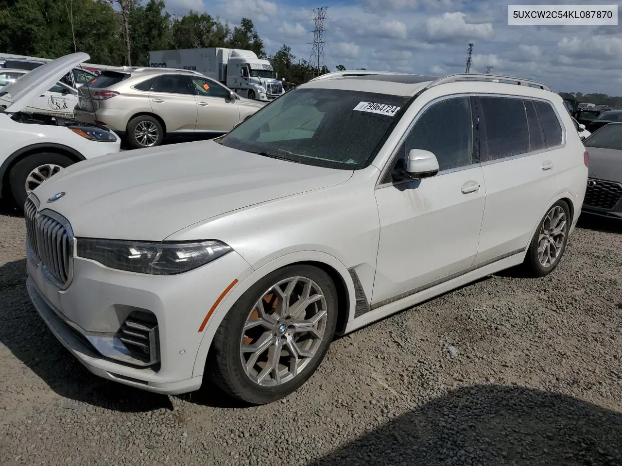 2019 BMW X7 xDrive40I VIN: 5UXCW2C54KL087870 Lot: 79964724