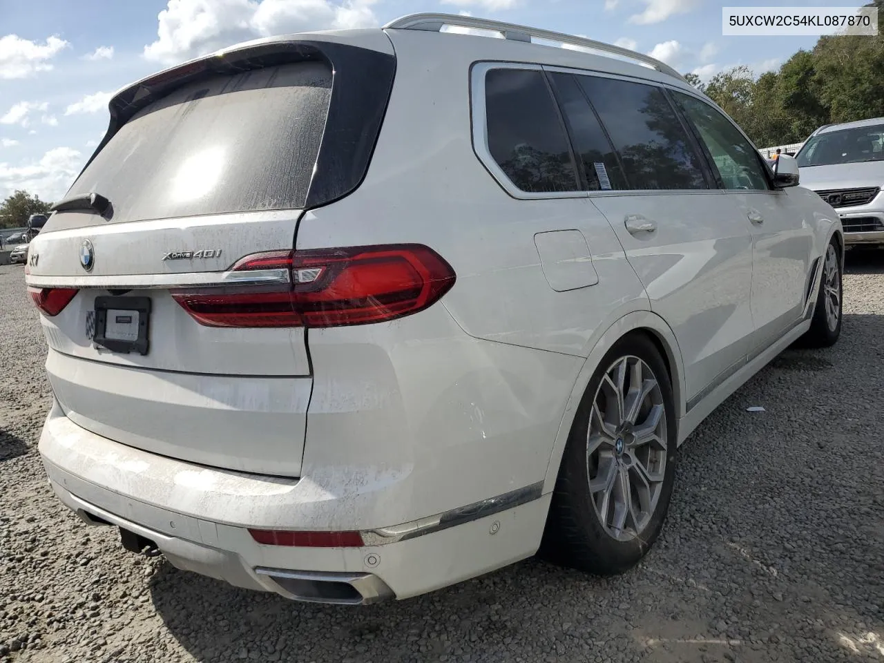 2019 BMW X7 xDrive40I VIN: 5UXCW2C54KL087870 Lot: 79964724