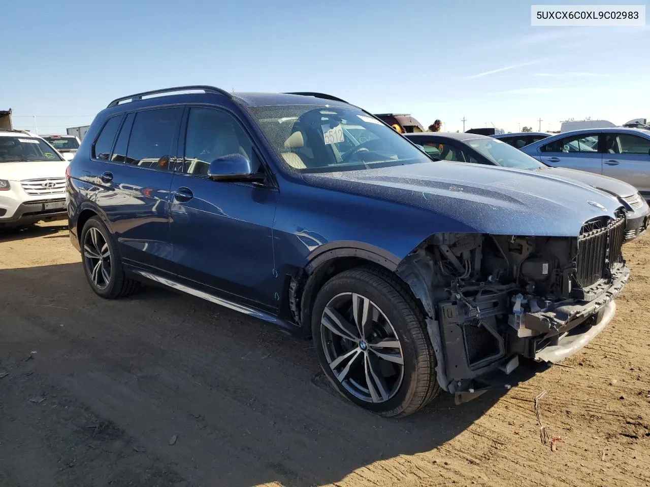 2020 BMW X7 M50I VIN: 5UXCX6C0XL9C02983 Lot: 77907054