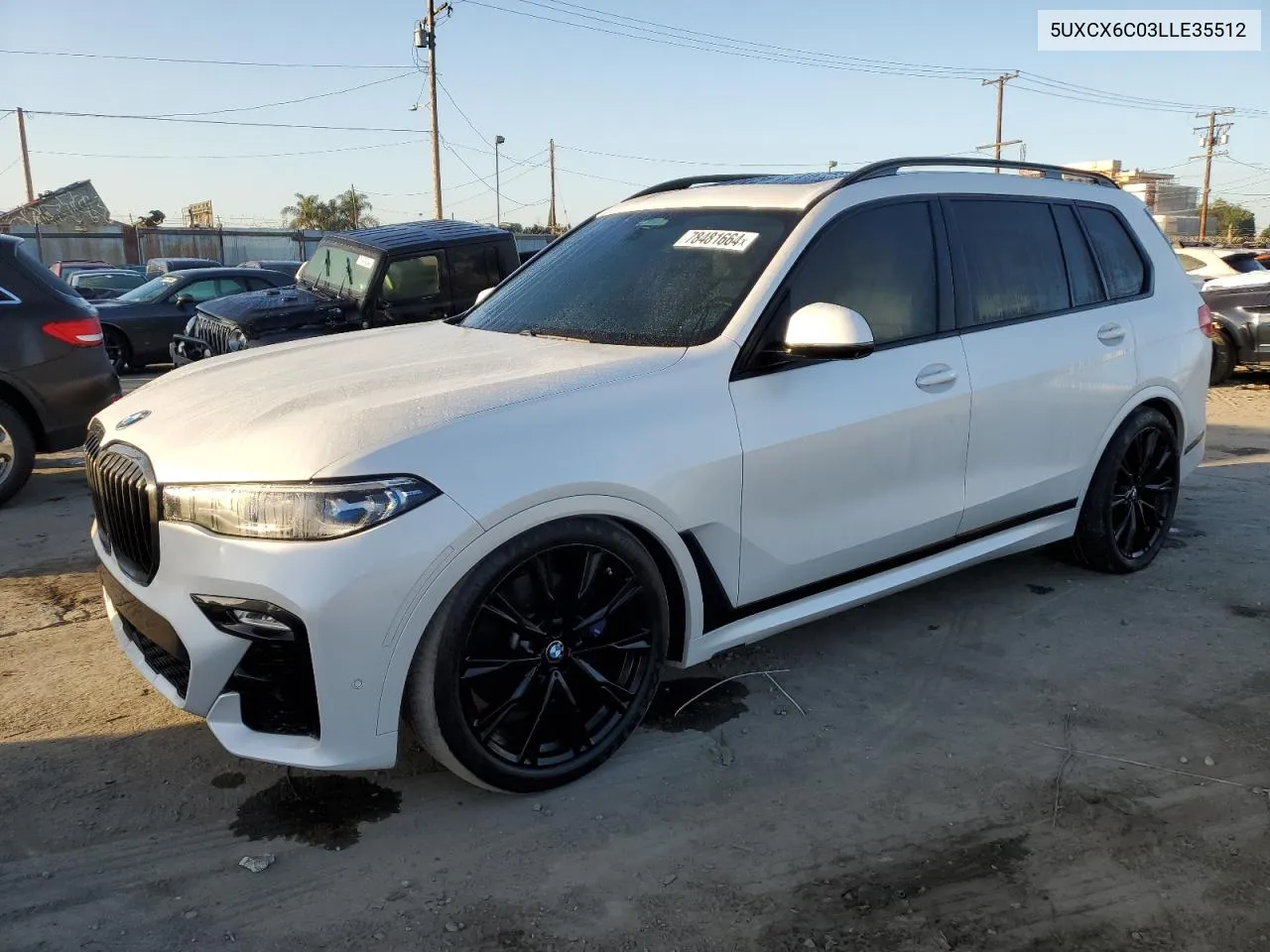 2020 BMW X7 M50I VIN: 5UXCX6C03LLE35512 Lot: 78481664