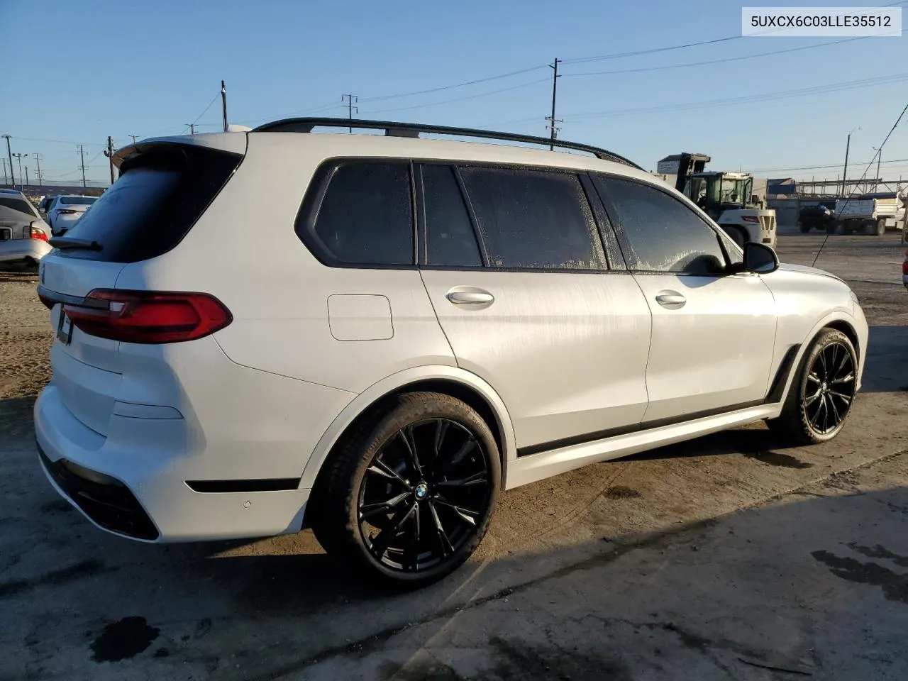 2020 BMW X7 M50I VIN: 5UXCX6C03LLE35512 Lot: 78481664