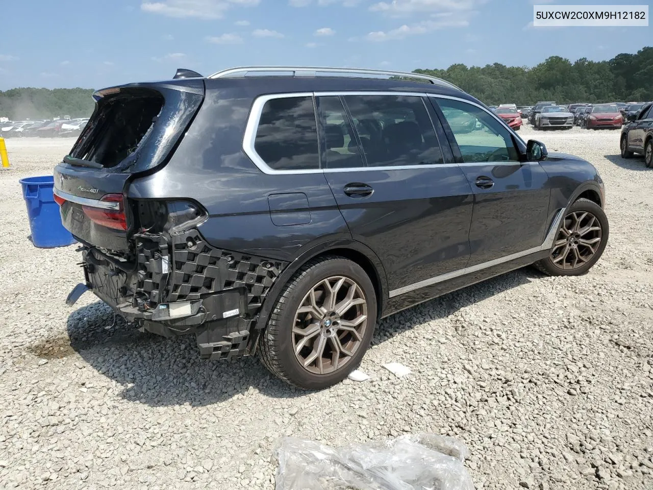 2021 BMW X7 xDrive40I VIN: 5UXCW2C0XM9H12182 Lot: 68969584