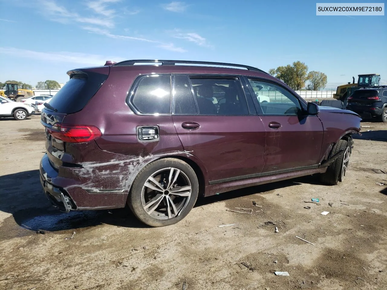 2021 BMW X7 xDrive40I VIN: 5UXCW2C0XM9E72180 Lot: 75312664