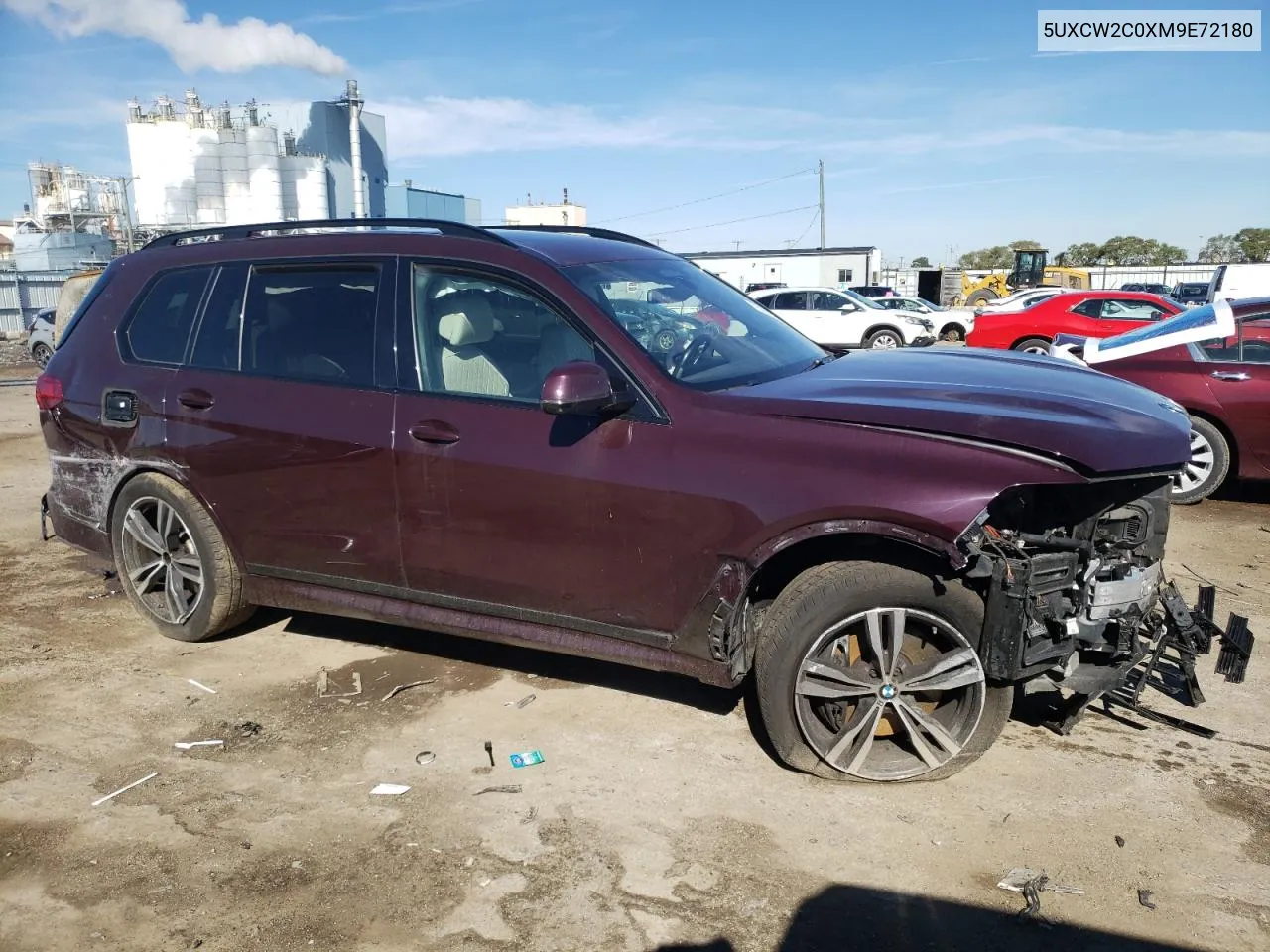 2021 BMW X7 xDrive40I VIN: 5UXCW2C0XM9E72180 Lot: 75312664