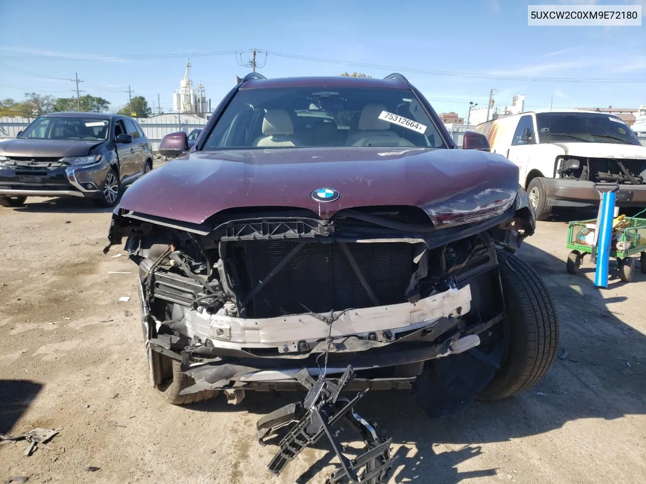 2021 BMW X7 xDrive40I VIN: 5UXCW2C0XM9E72180 Lot: 75312664