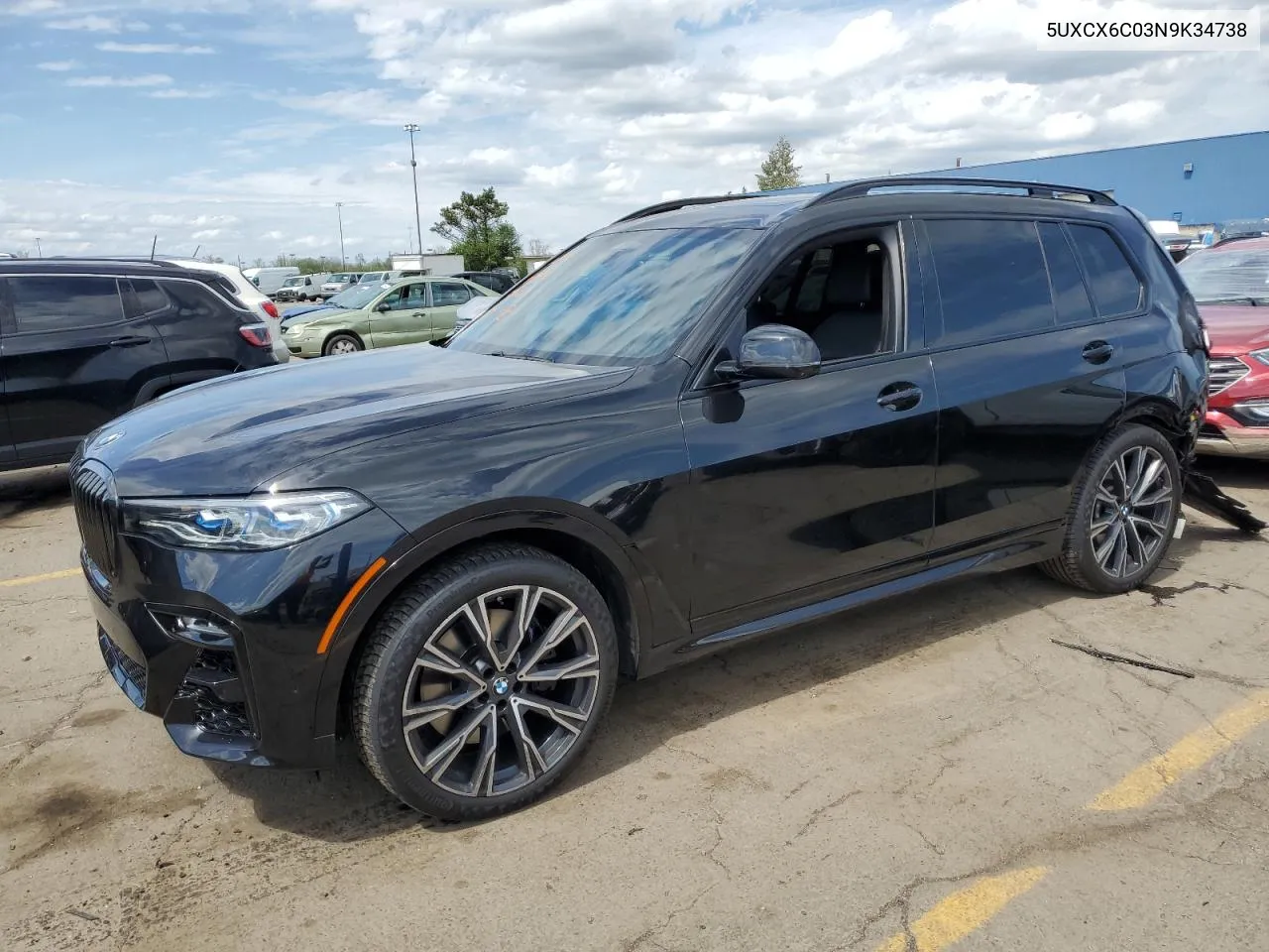 2022 BMW X7 M50I VIN: 5UXCX6C03N9K34738 Lot: 52792034