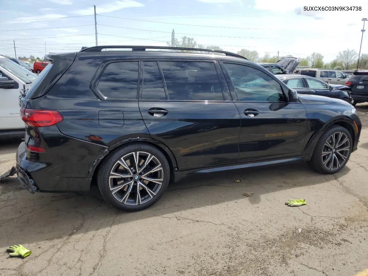 2022 BMW X7 M50I VIN: 5UXCX6C03N9K34738 Lot: 52792034