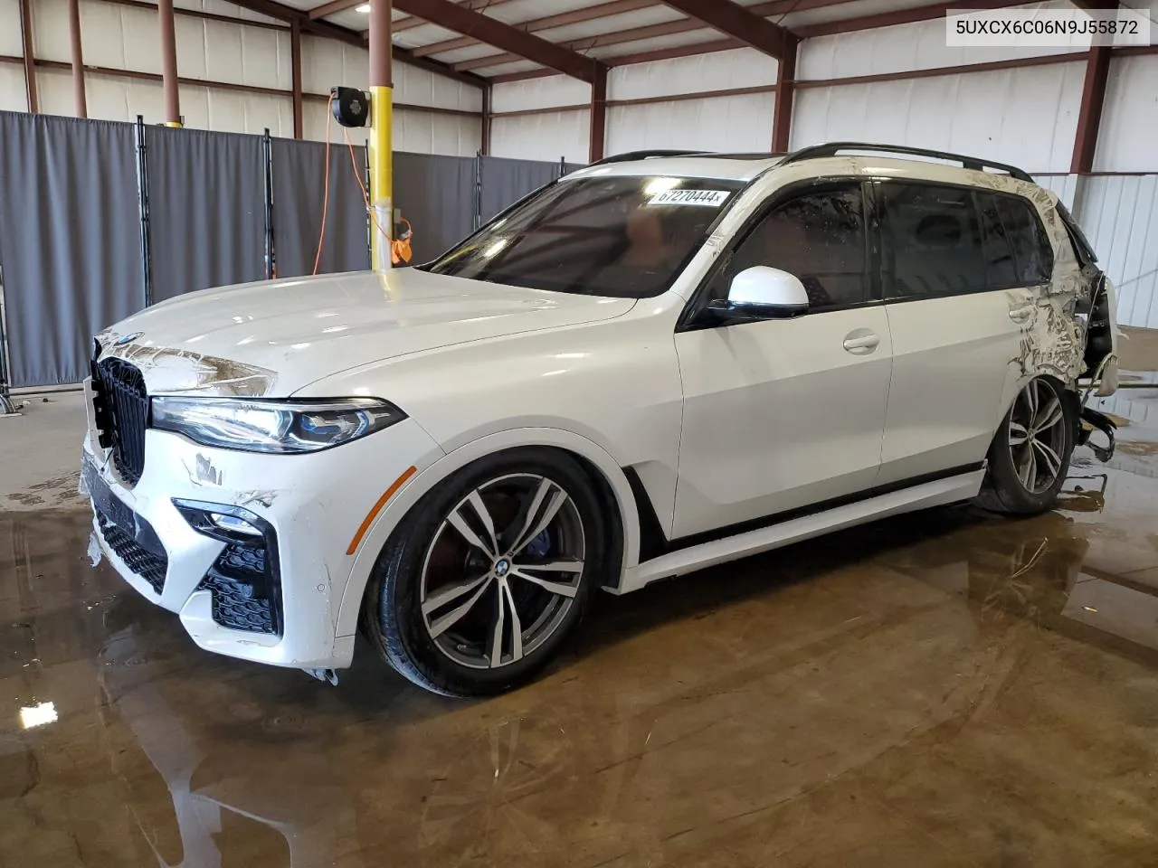 2022 BMW X7 M50I VIN: 5UXCX6C06N9J55872 Lot: 67270444