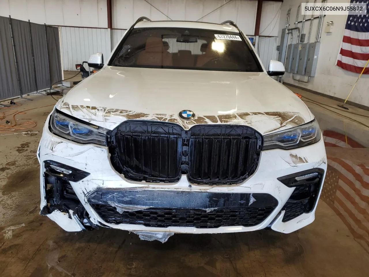 2022 BMW X7 M50I VIN: 5UXCX6C06N9J55872 Lot: 67270444