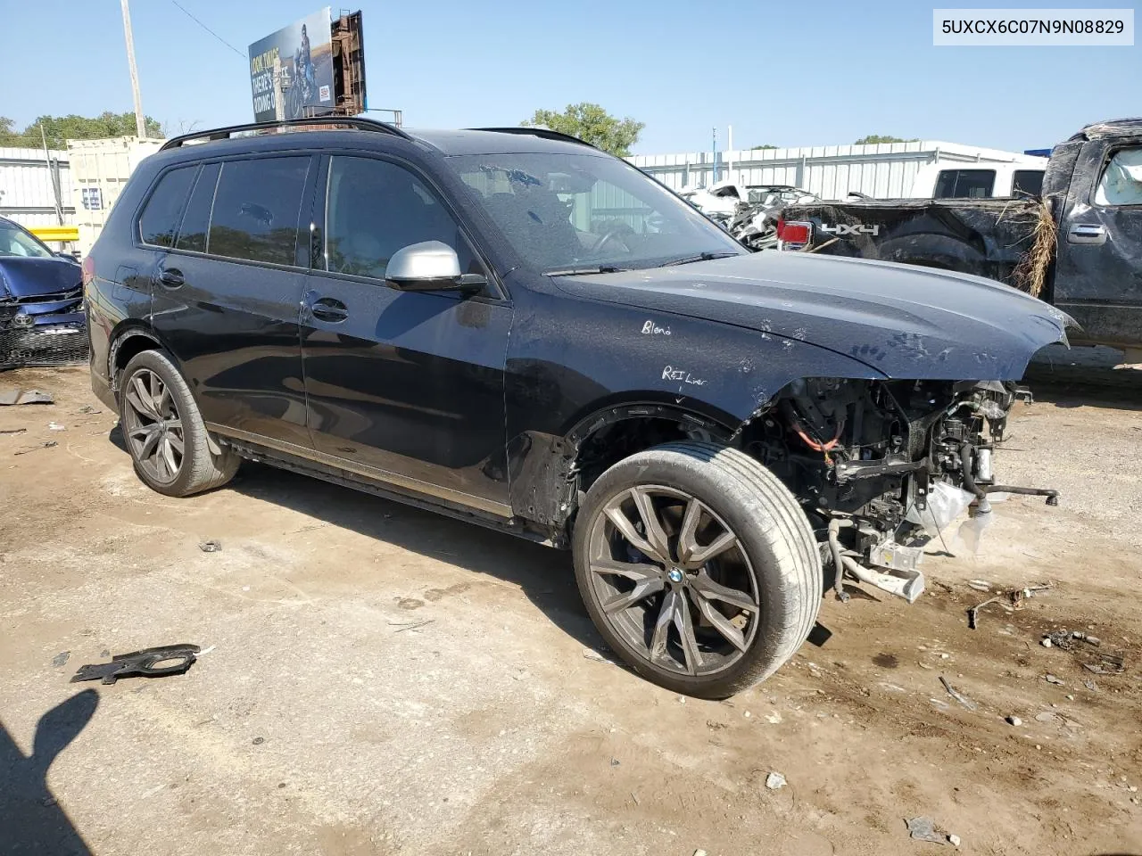 2022 BMW X7 M50I VIN: 5UXCX6C07N9N08829 Lot: 70575424