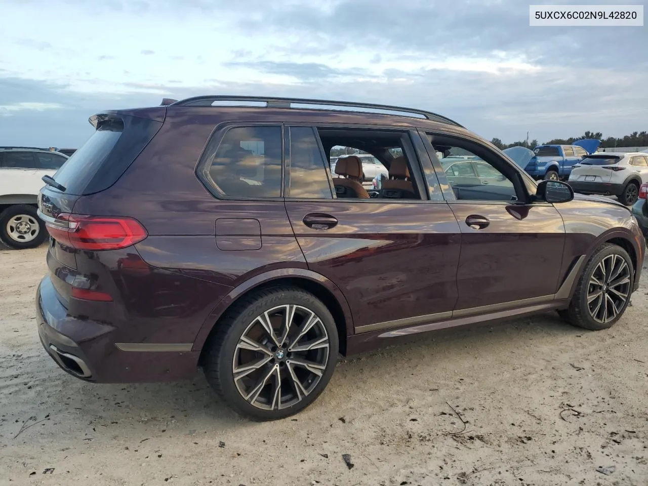 2022 BMW X7 M50I VIN: 5UXCX6C02N9L42820 Lot: 75079344