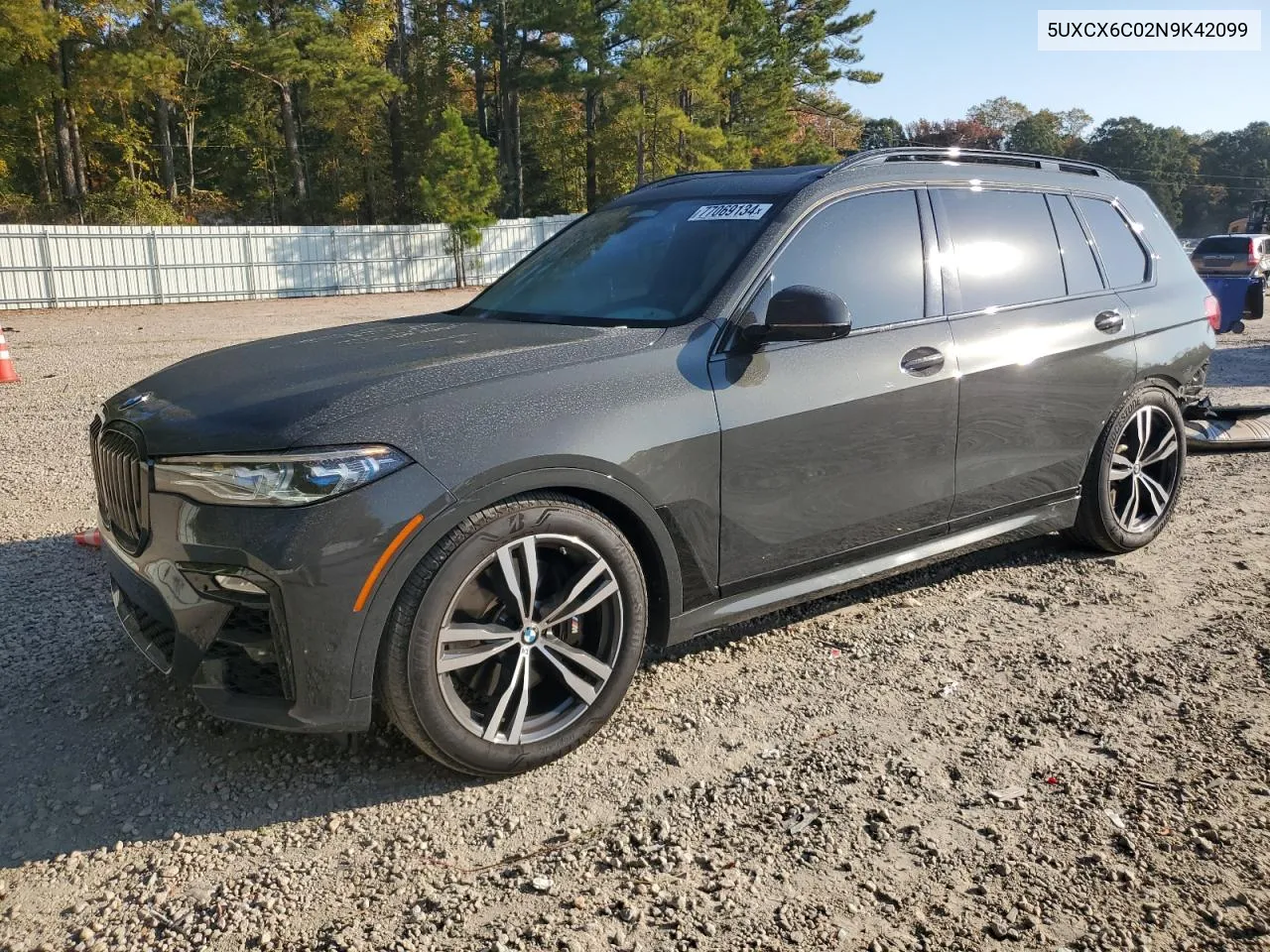 2022 BMW X7 M50I VIN: 5UXCX6C02N9K42099 Lot: 77069134