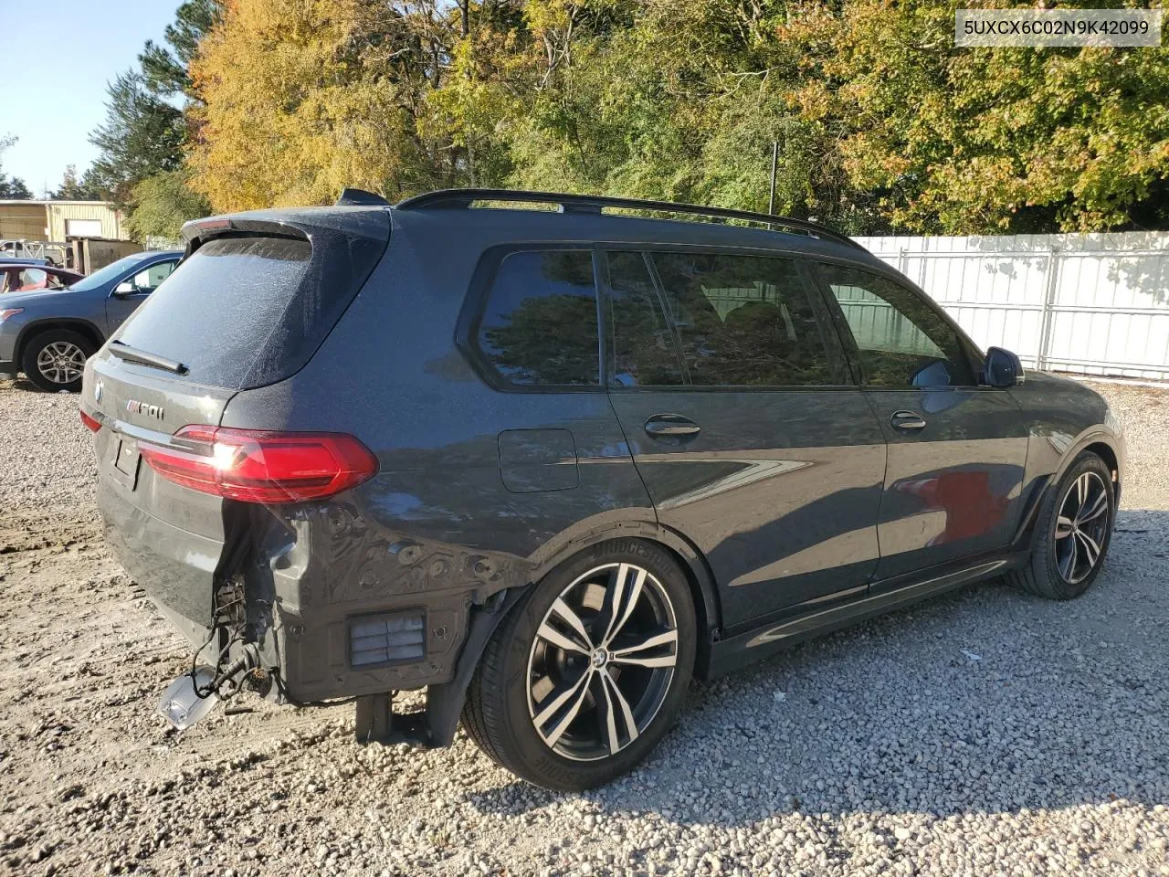 2022 BMW X7 M50I VIN: 5UXCX6C02N9K42099 Lot: 77069134