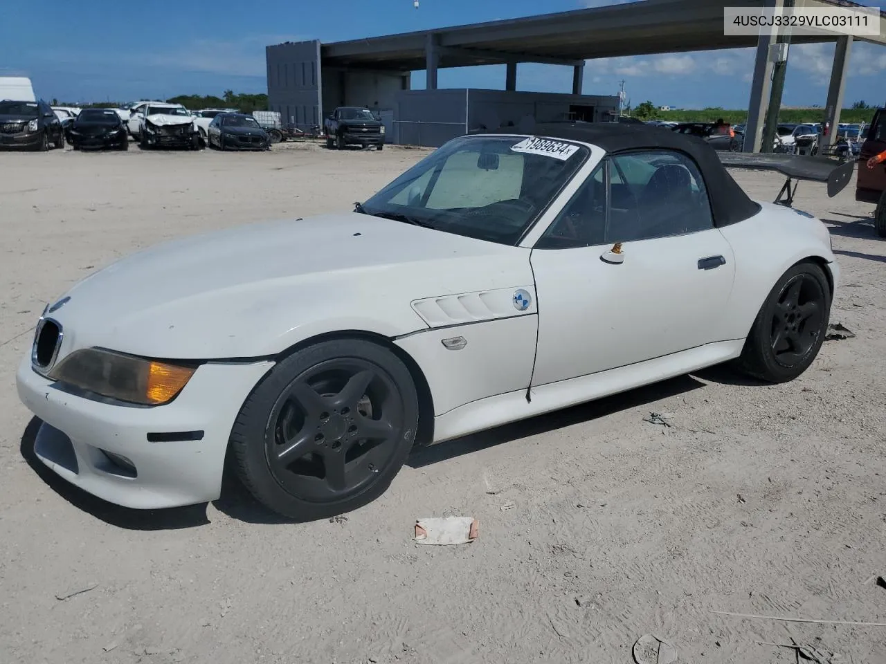 1997 BMW Z3 2.8 VIN: 4USCJ3329VLC03111 Lot: 61989634