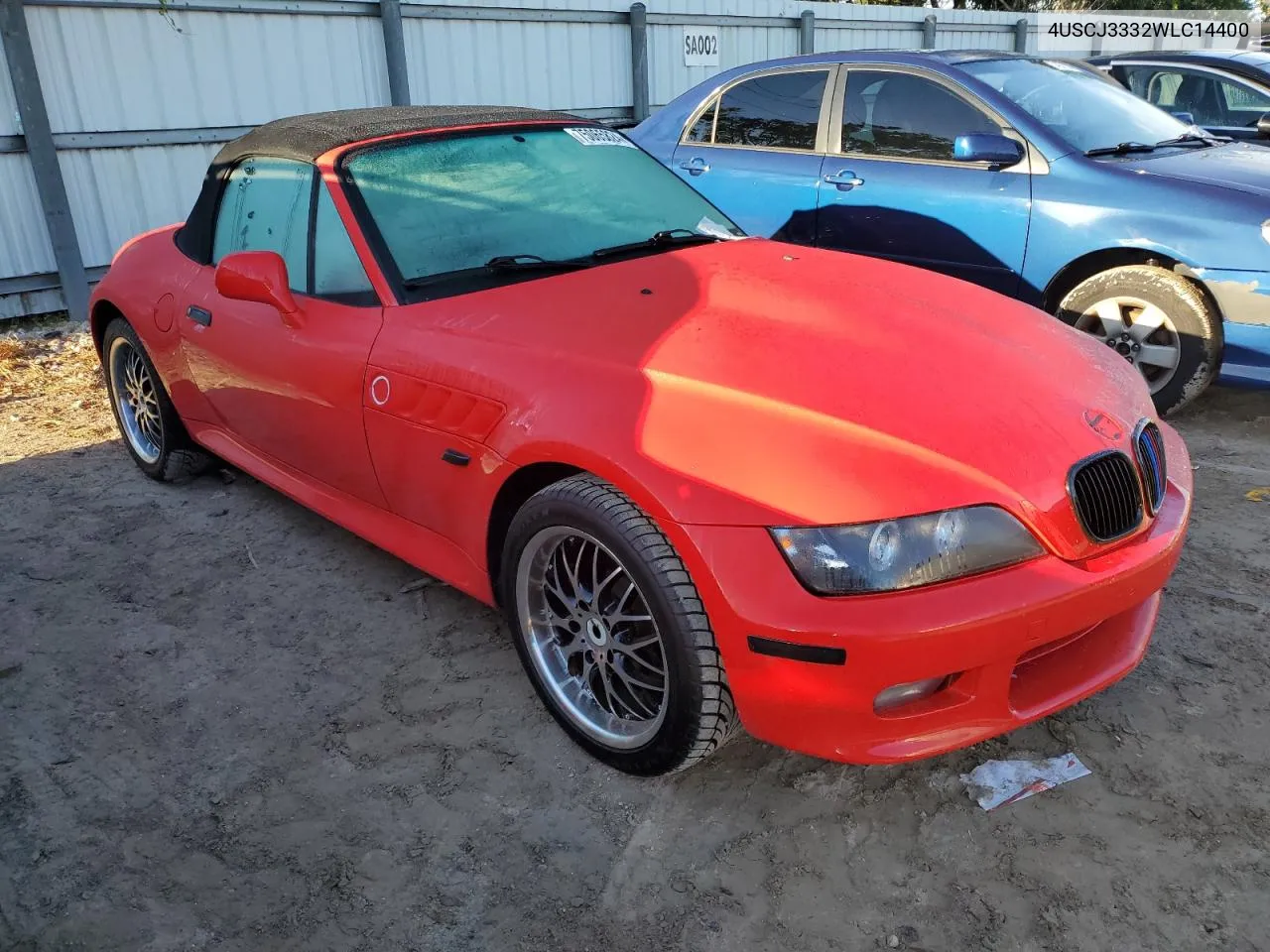 1998 BMW Z3 2.8 VIN: 4USCJ3332WLC14400 Lot: 75065824