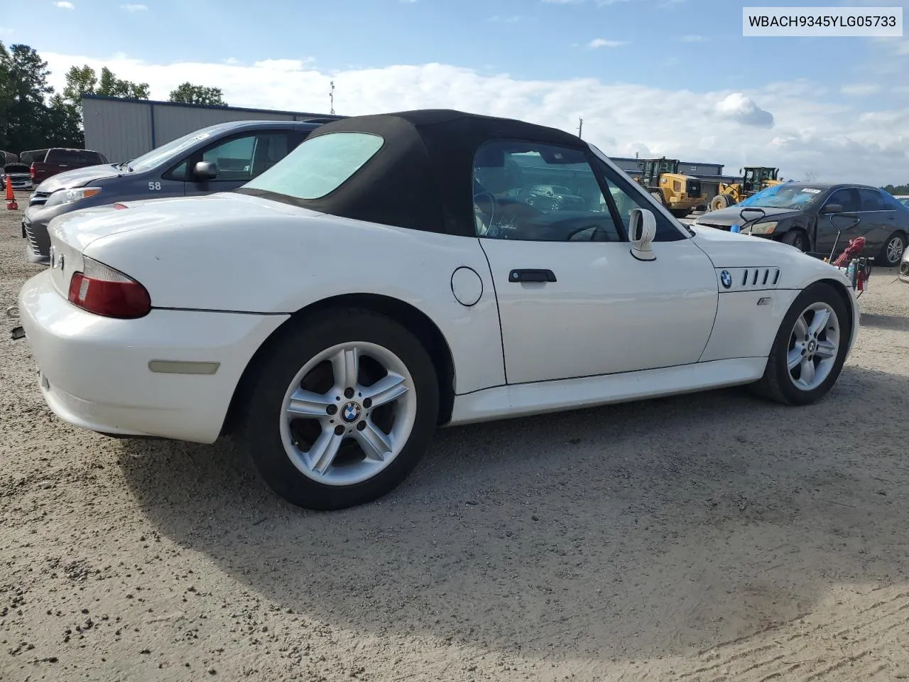 2000 BMW Z3 2.3 VIN: WBACH9345YLG05733 Lot: 69709224