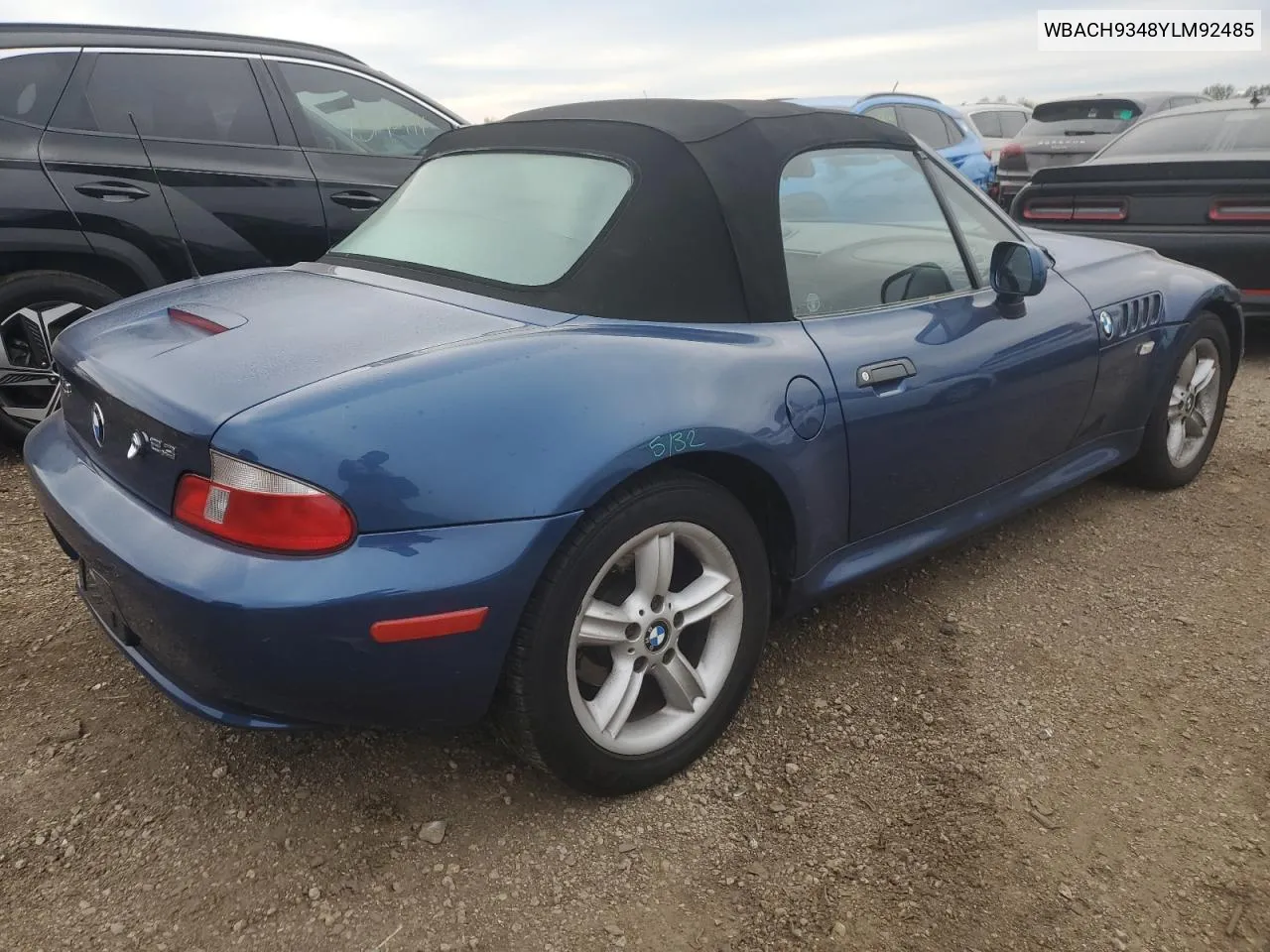 2000 BMW Z3 2.3 VIN: WBACH9348YLM92485 Lot: 72951904