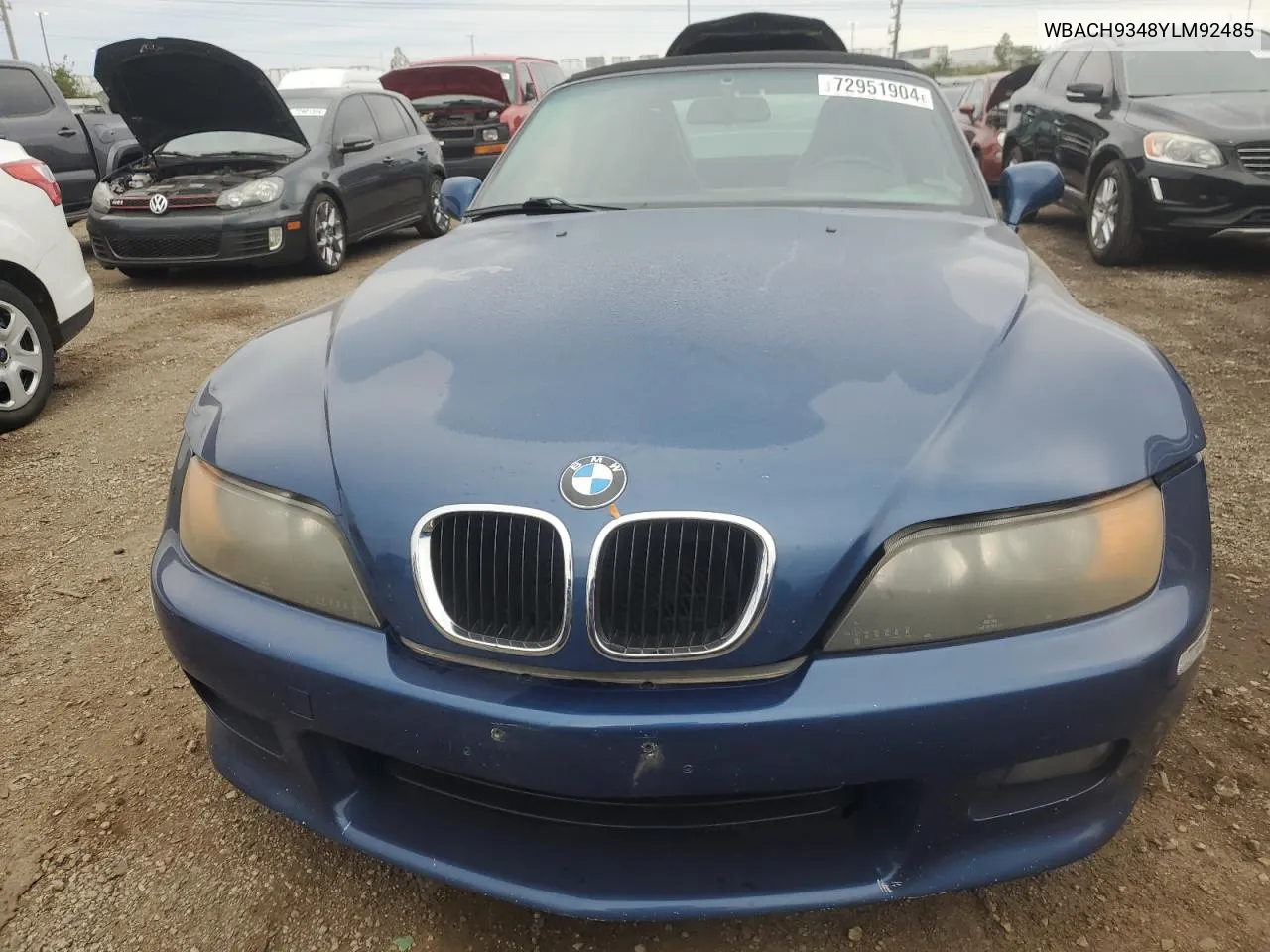 2000 BMW Z3 2.3 VIN: WBACH9348YLM92485 Lot: 72951904