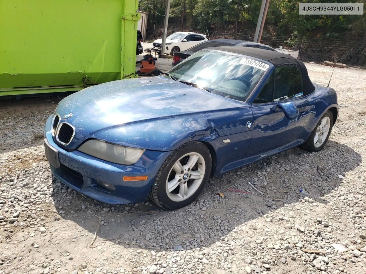 4USCH9344YLG05011 2000 BMW Z3 2.3