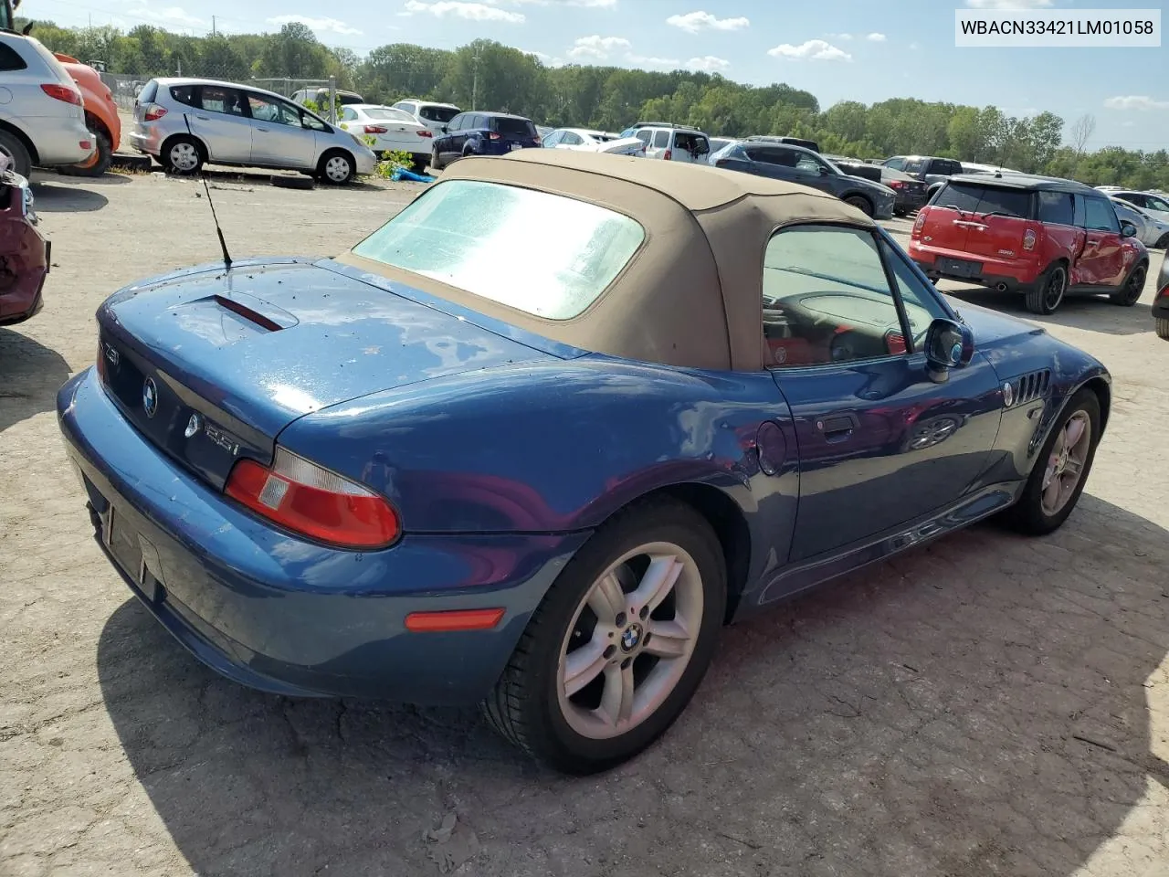 WBACN33421LM01058 2001 BMW Z3 2.5