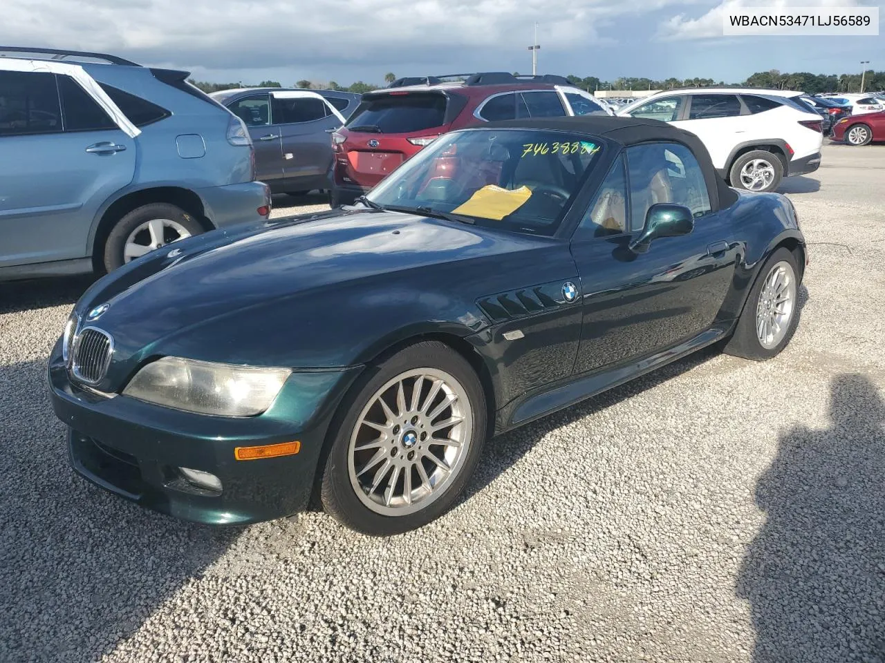 2001 BMW Z3 3.0 VIN: WBACN53471LJ56589 Lot: 74638884