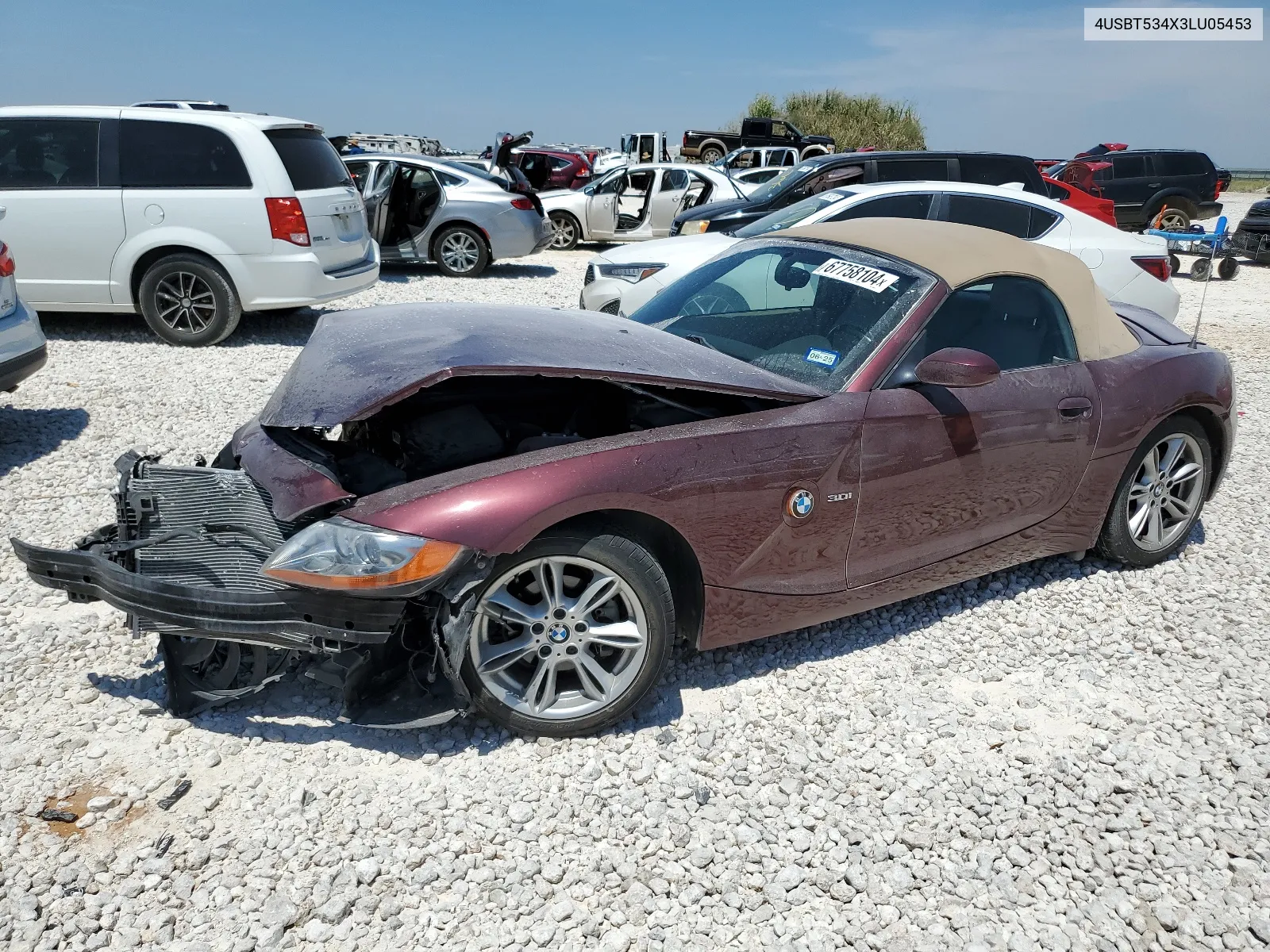 2003 BMW Z4 3.0 VIN: 4USBT534X3LU05453 Lot: 67758104