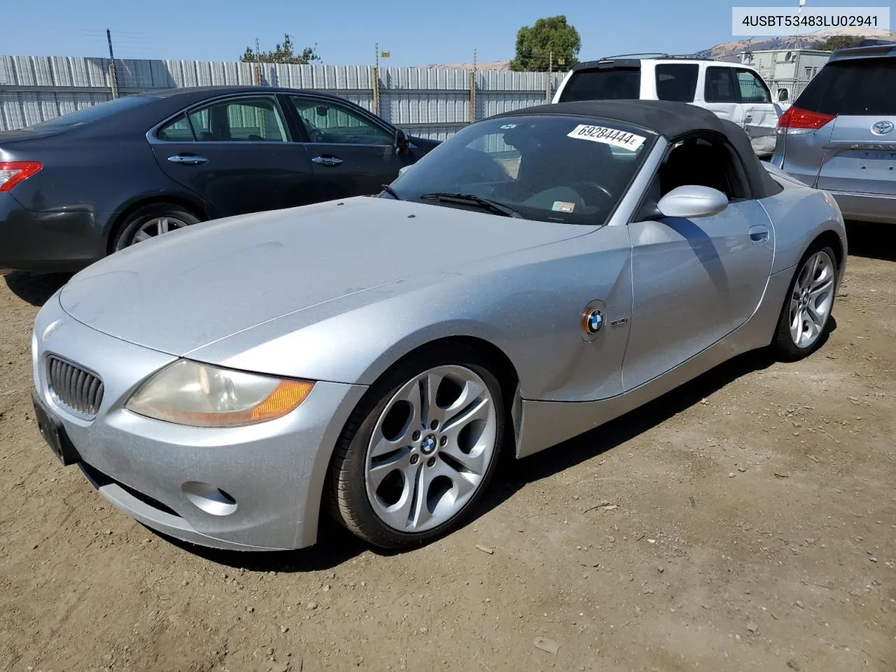 2003 BMW Z4 3.0 VIN: 4USBT53483LU02941 Lot: 69284444