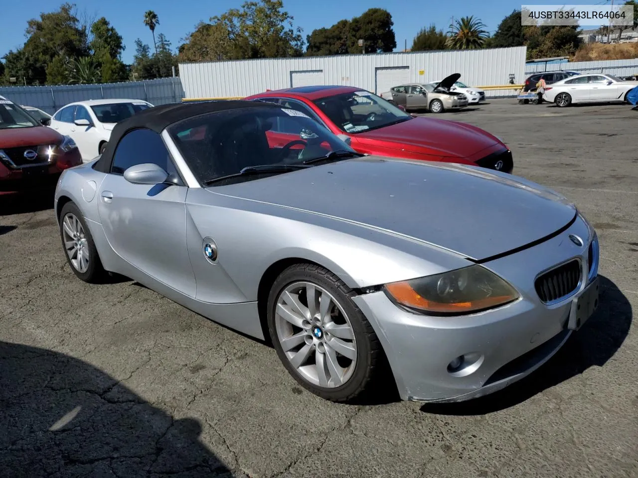 2003 BMW Z4 2.5 VIN: 4USBT33443LR64064 Lot: 73587374